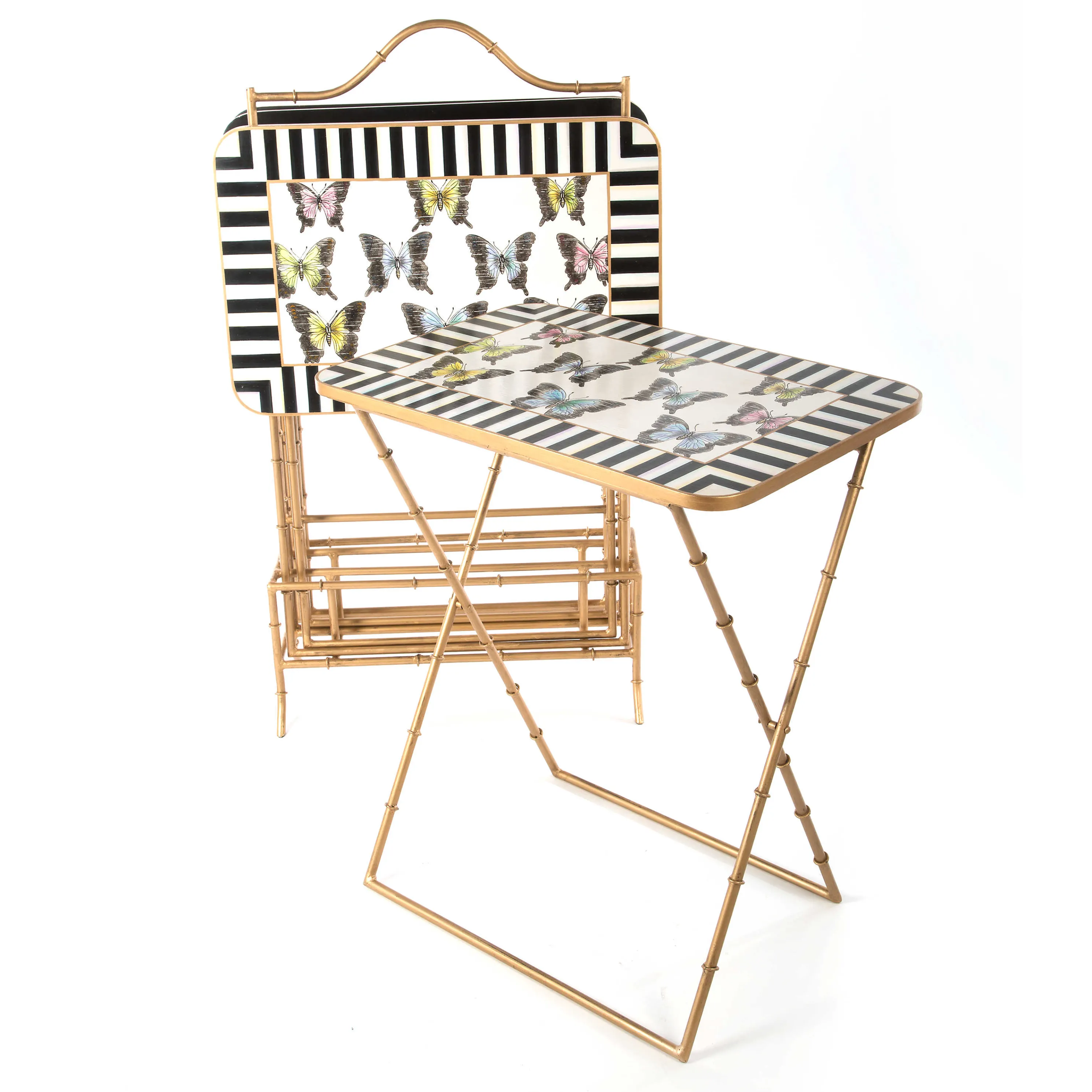 Butterfly Collection Cocktail Trays - Set Of 4