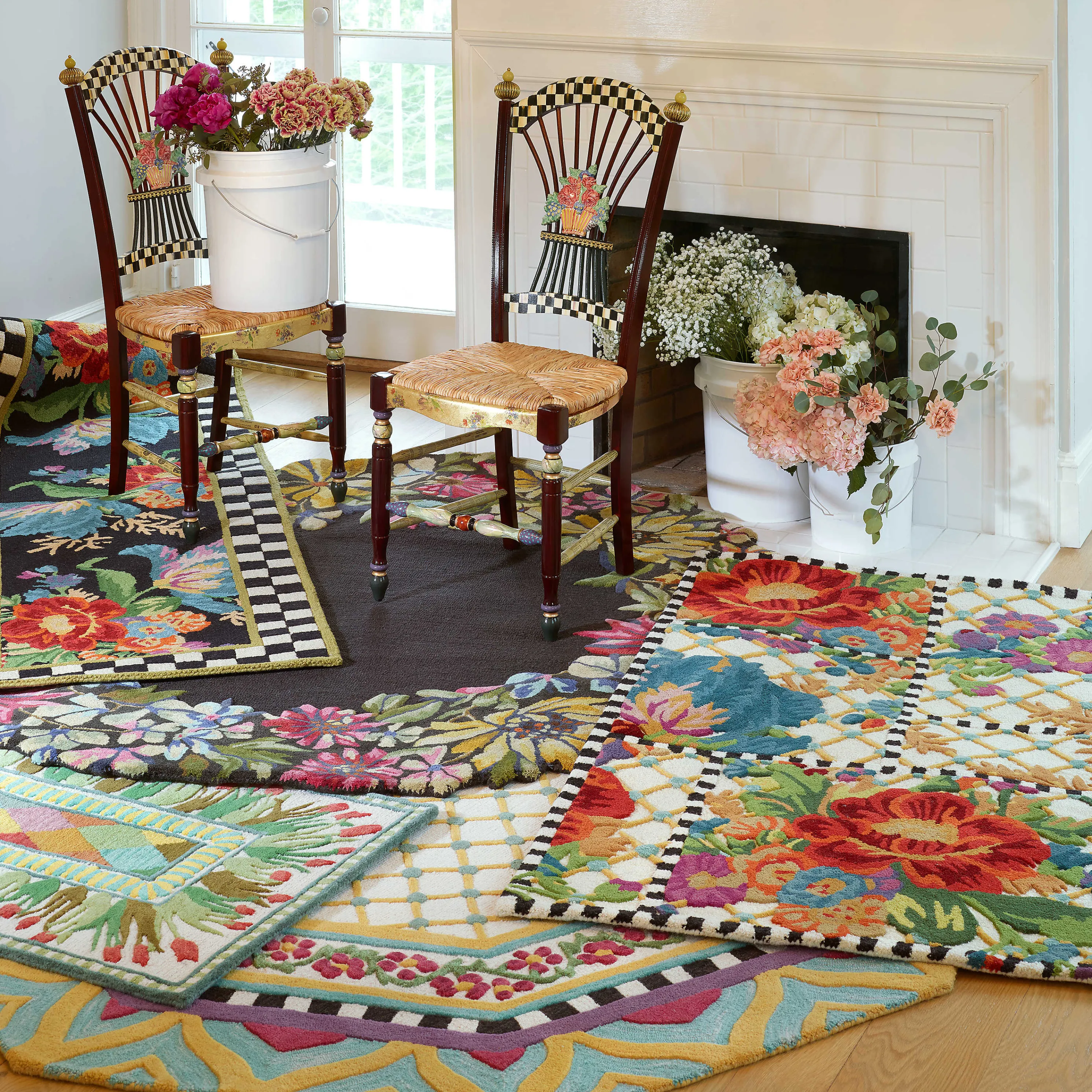 Butterfly Garden Rug - 6' Round