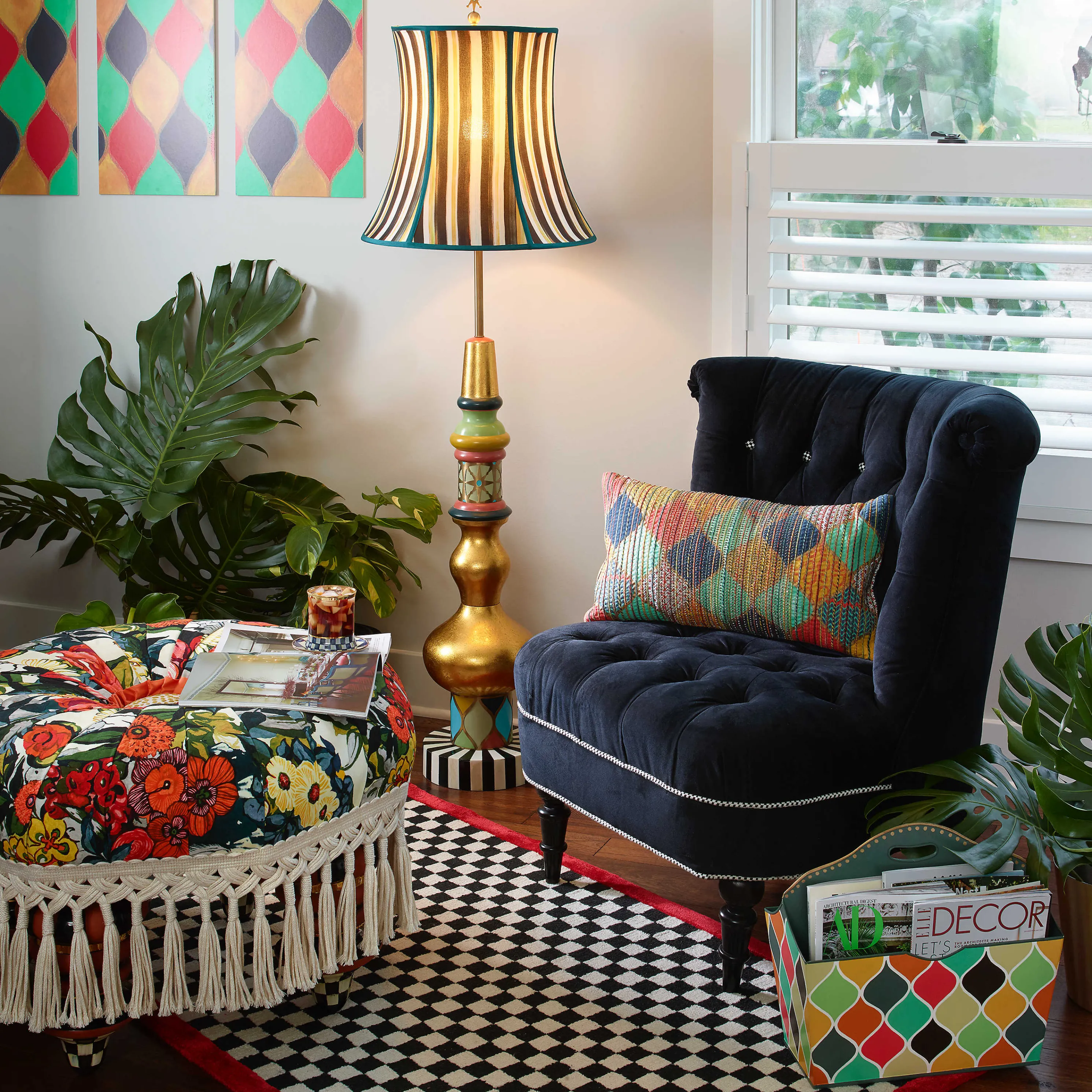 Check It Out Rug - 2'6"X 8' Runner - Red