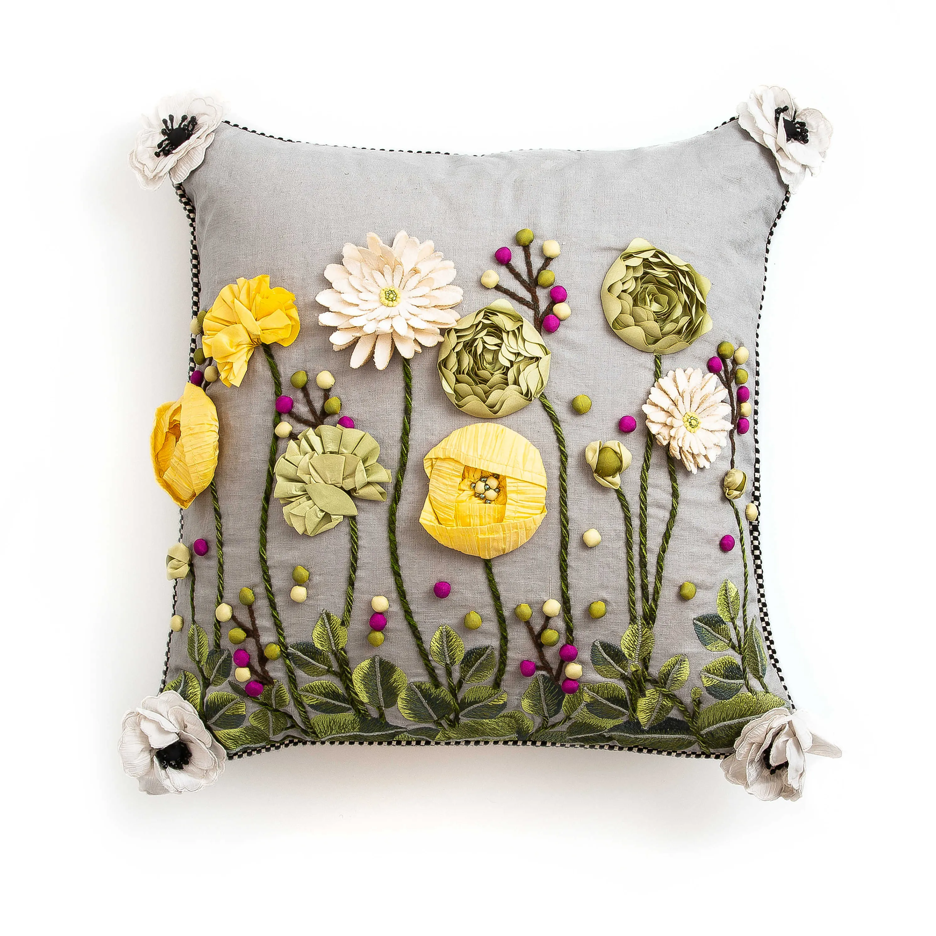 Coming Up Daisies Square Pillow