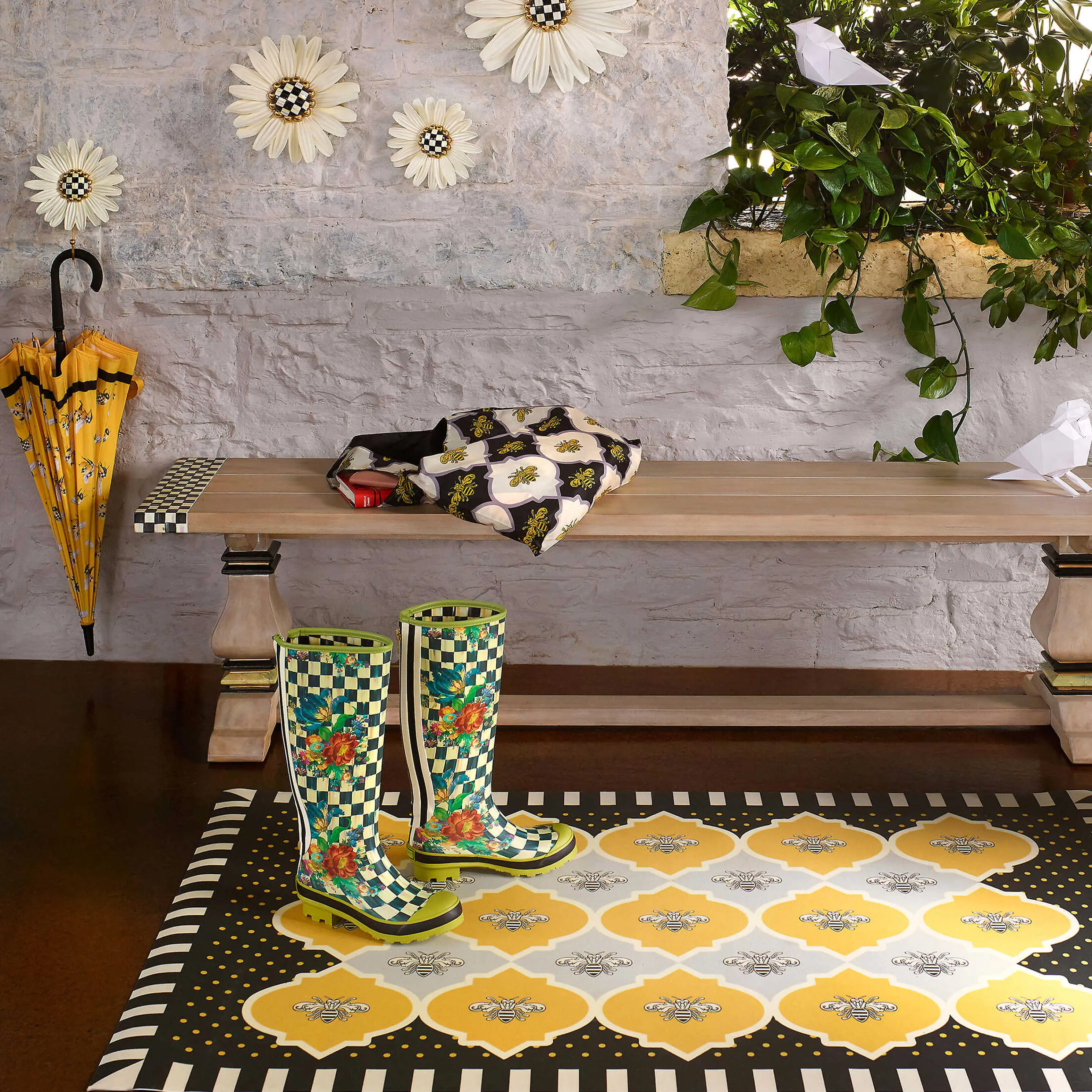 Courtly Check Daisy Wall Decor - Medium