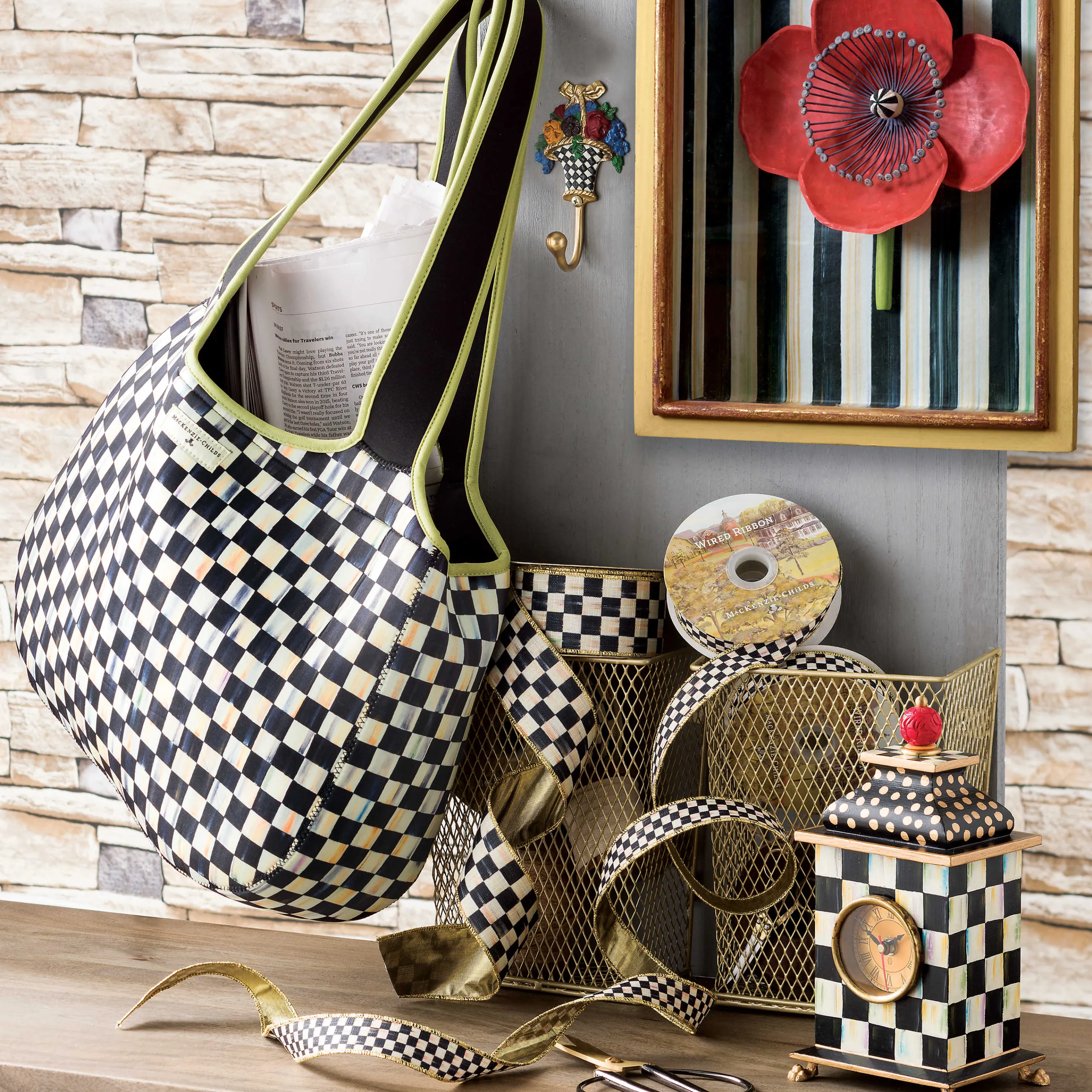 Courtly Check Desk Clock