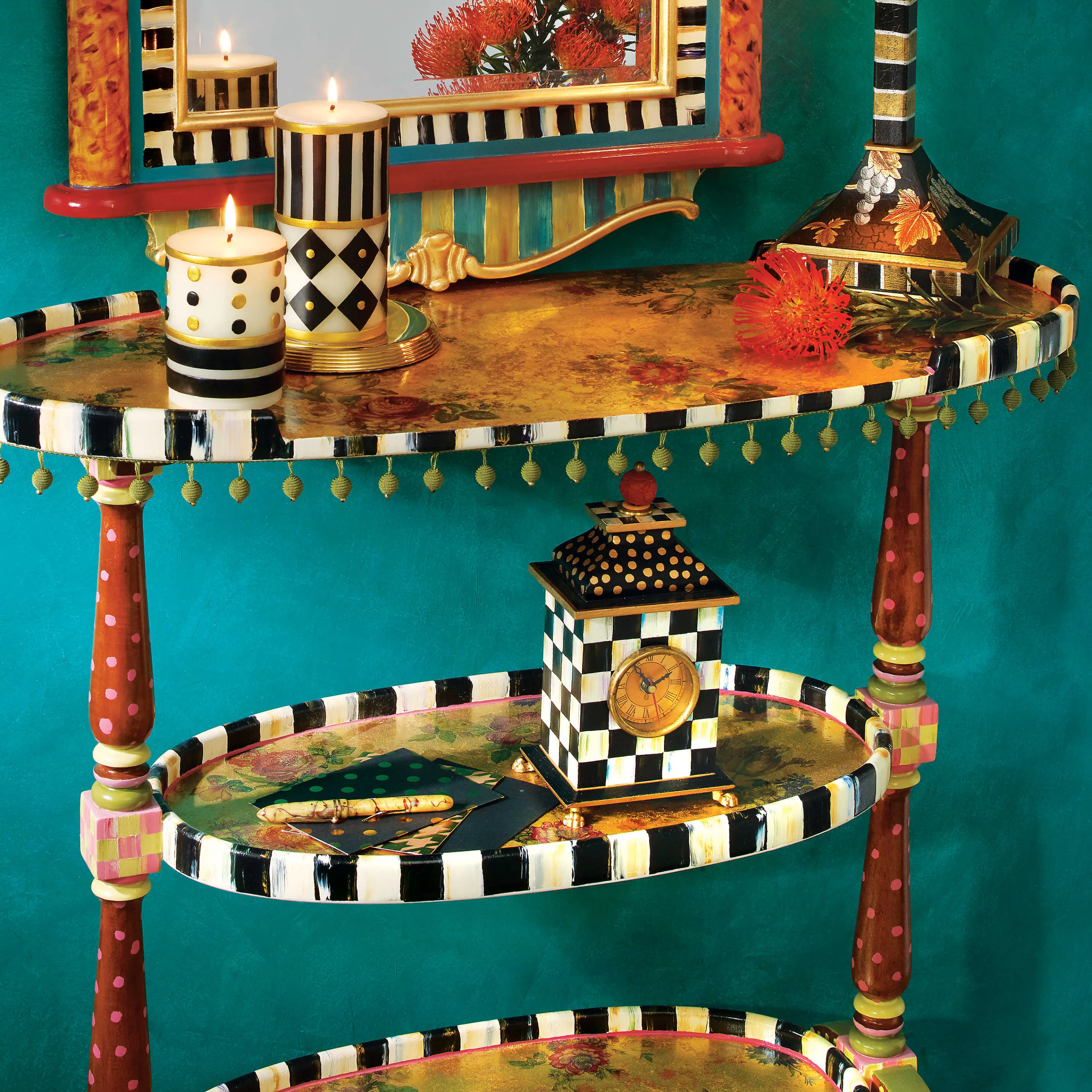 Courtly Check Desk Clock