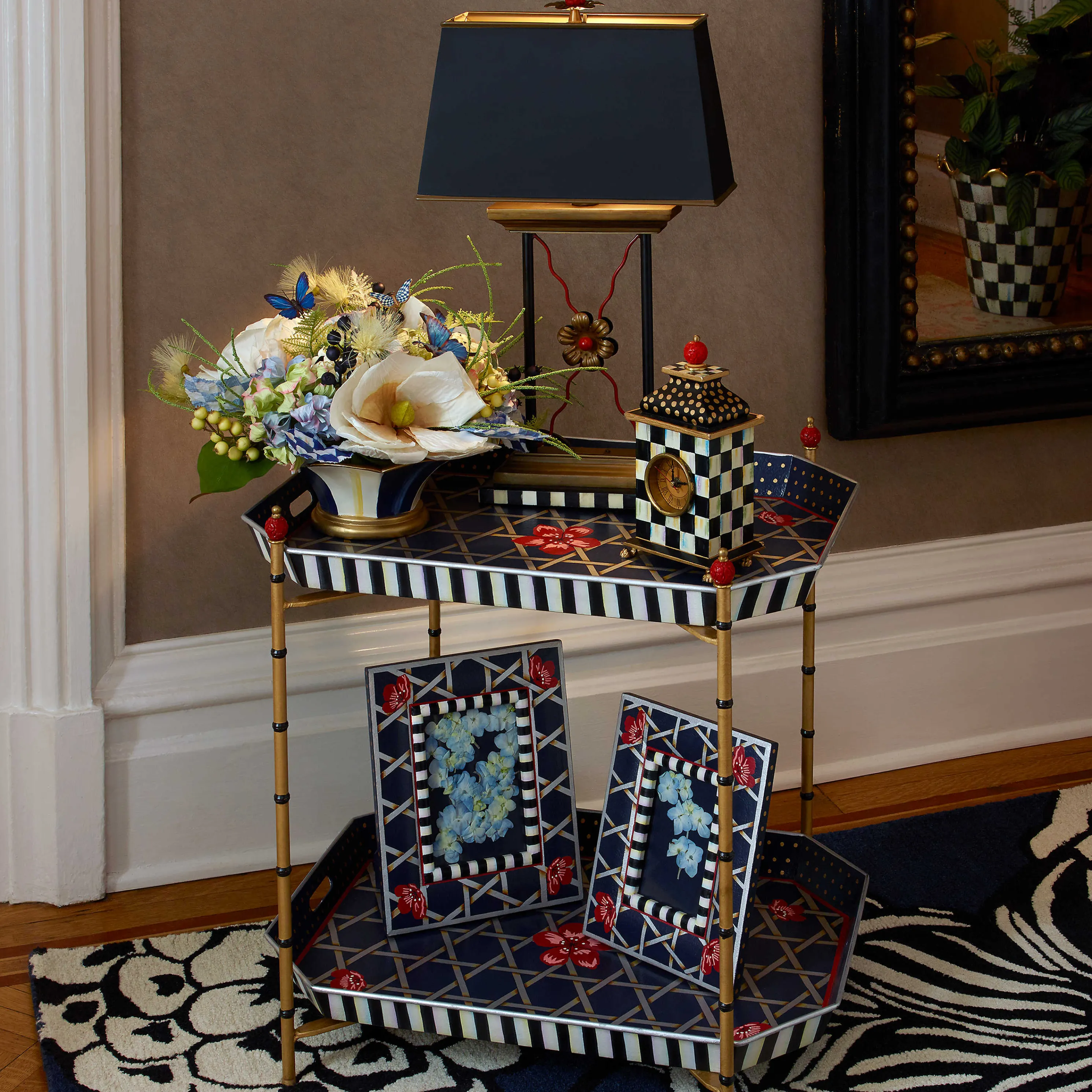 Courtly Check Desk Clock