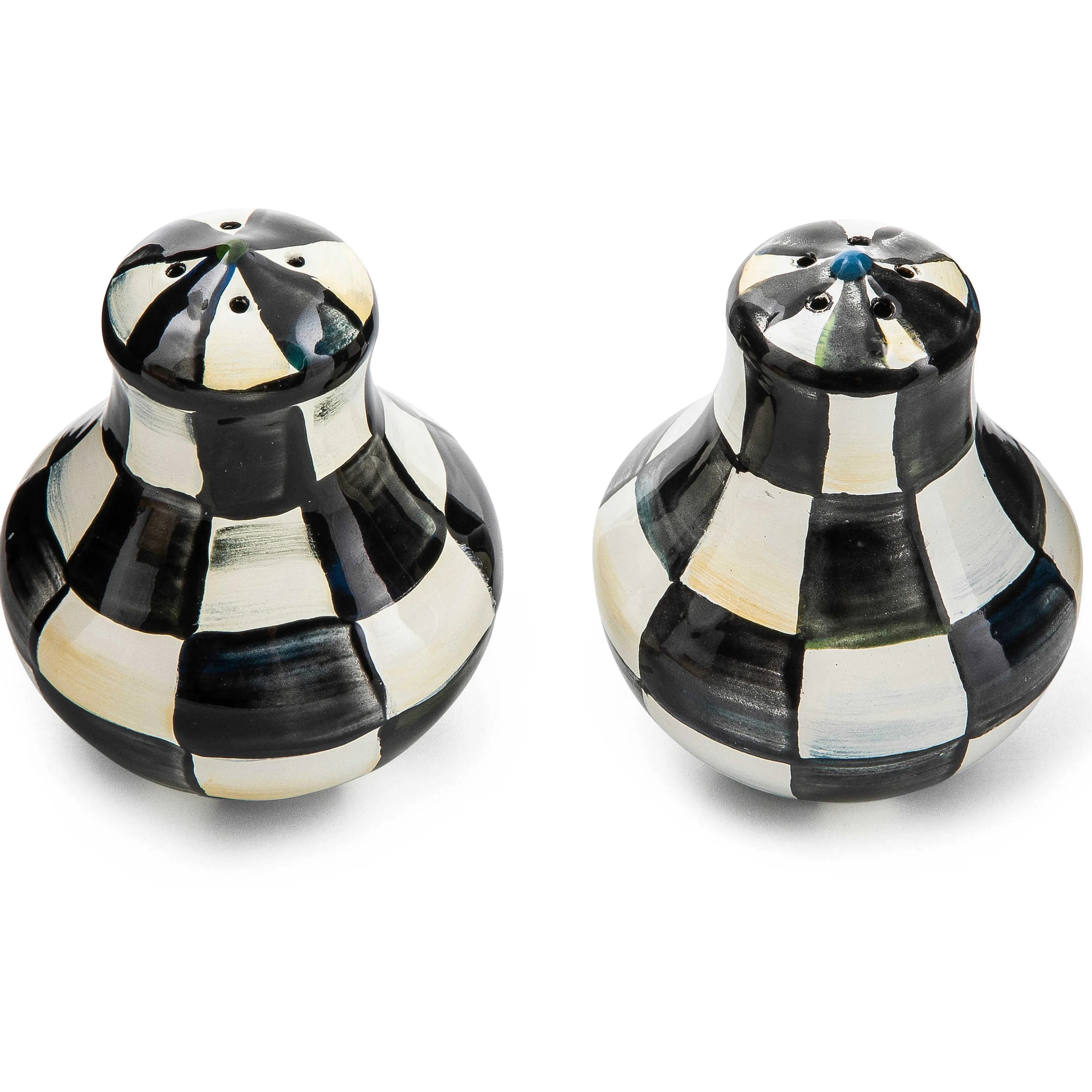 Courtly Check Enamel Salt & Pepper Shakers