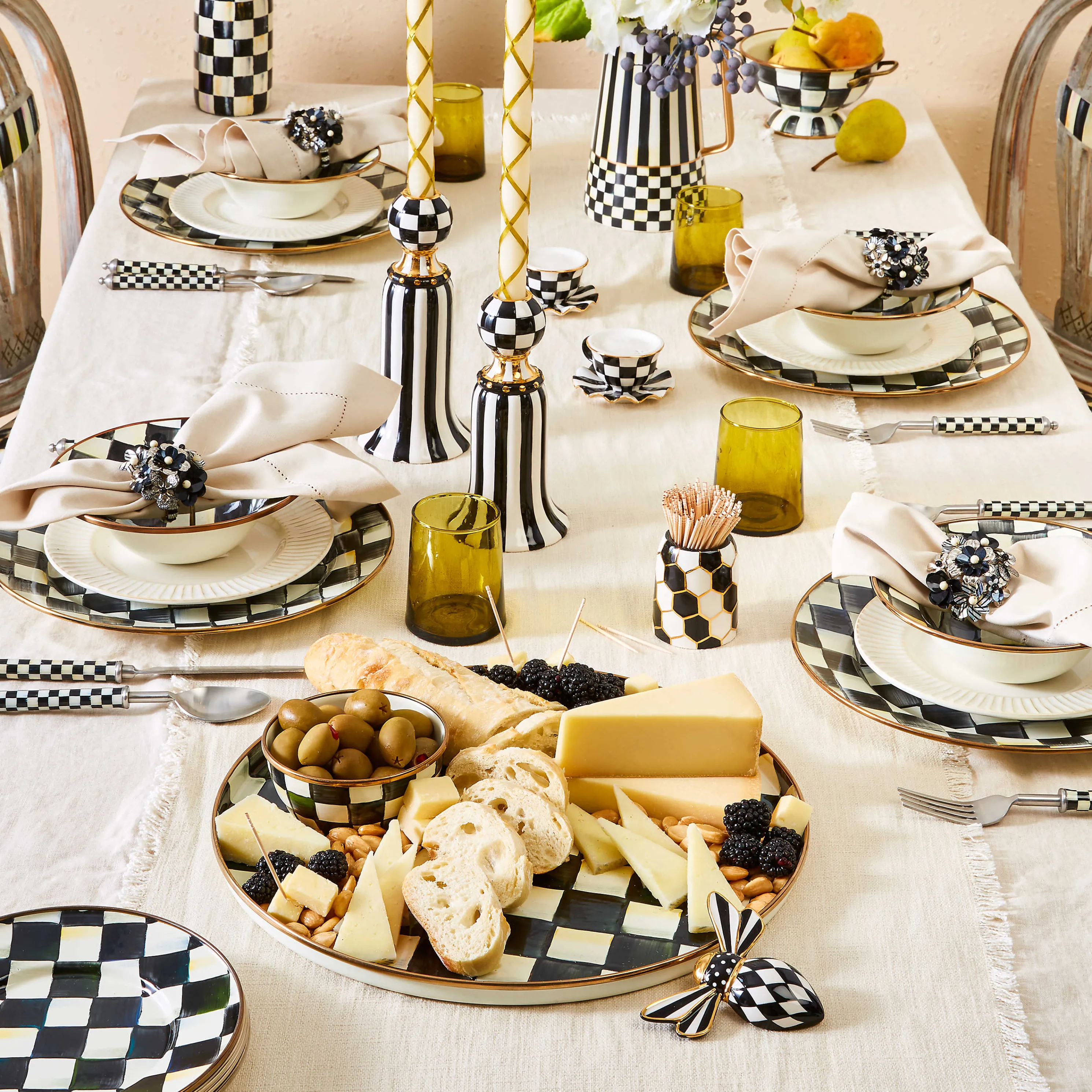 Courtly Check Enamel Salad/Dessert Plate