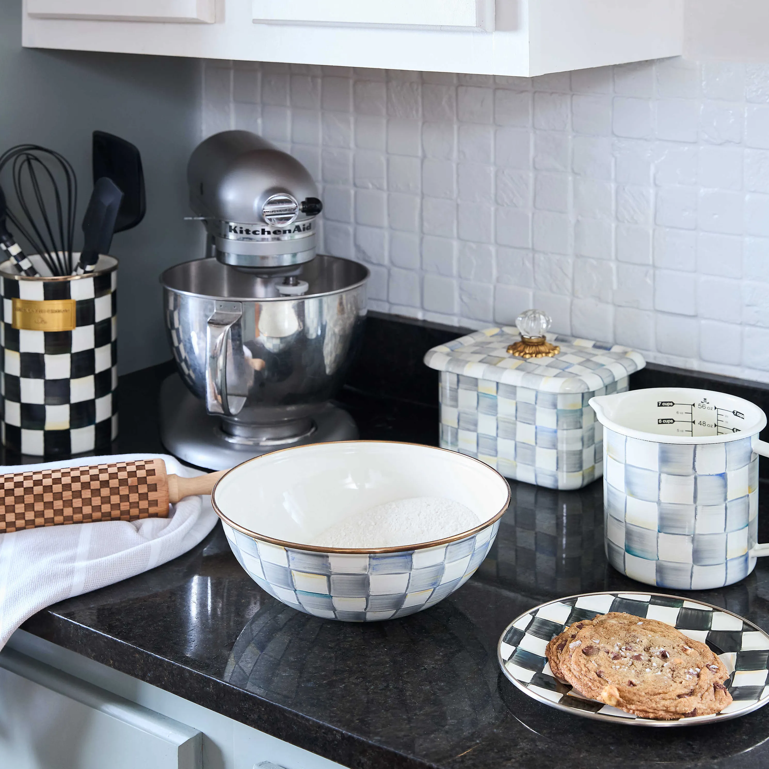 Courtly Check Enamel Utensil Set