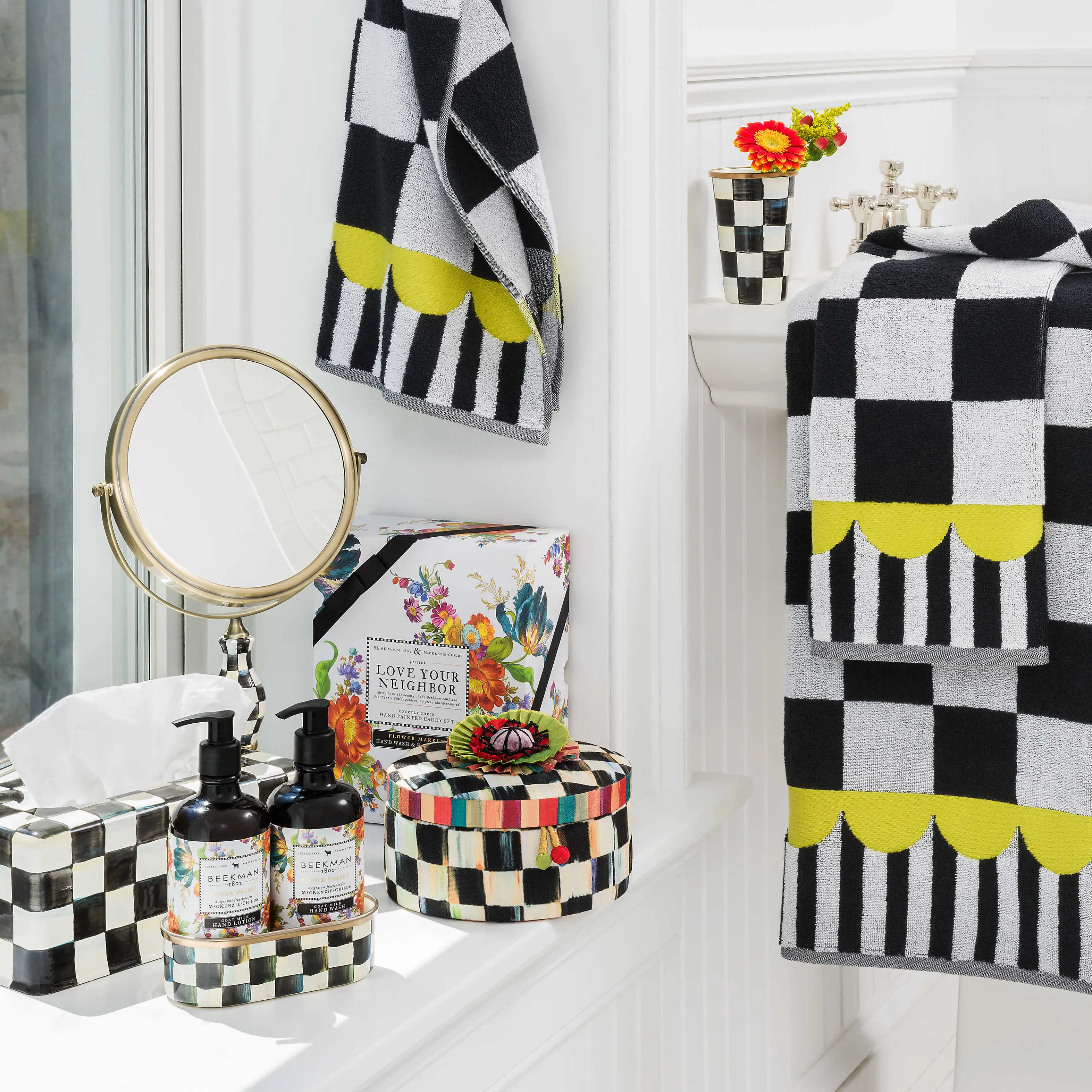 Courtly Check Enamel Tumbler - 10 Ounce