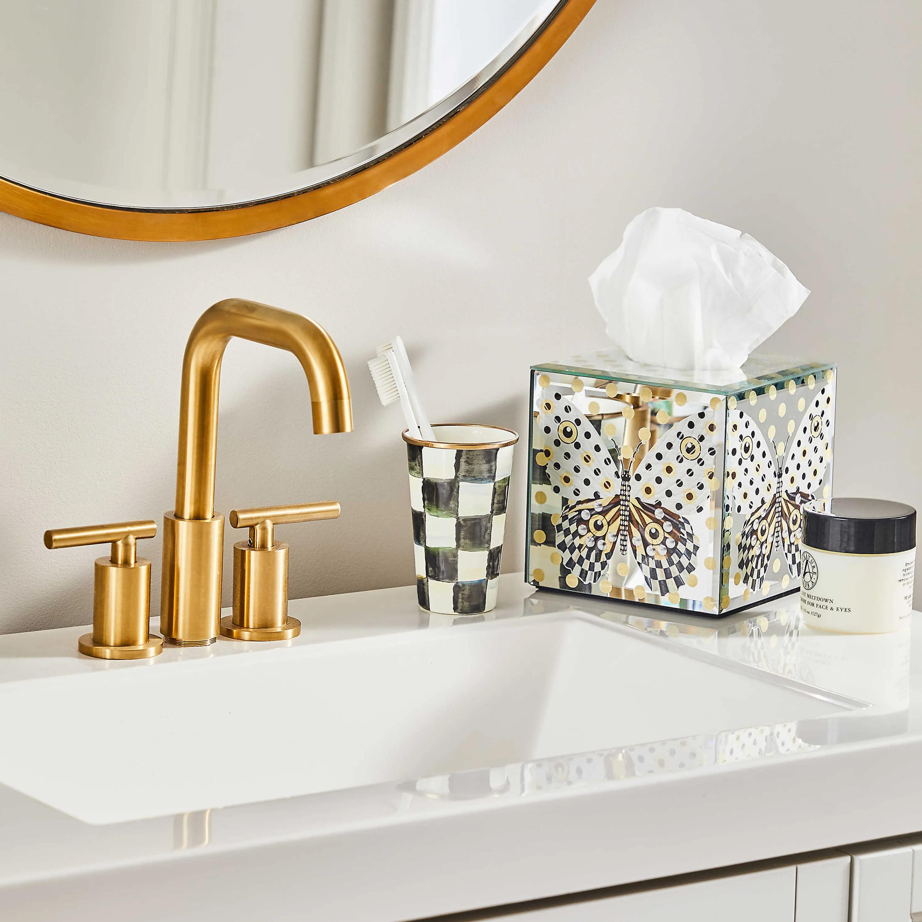 Courtly Check Enamel Tumbler - 10 Ounce