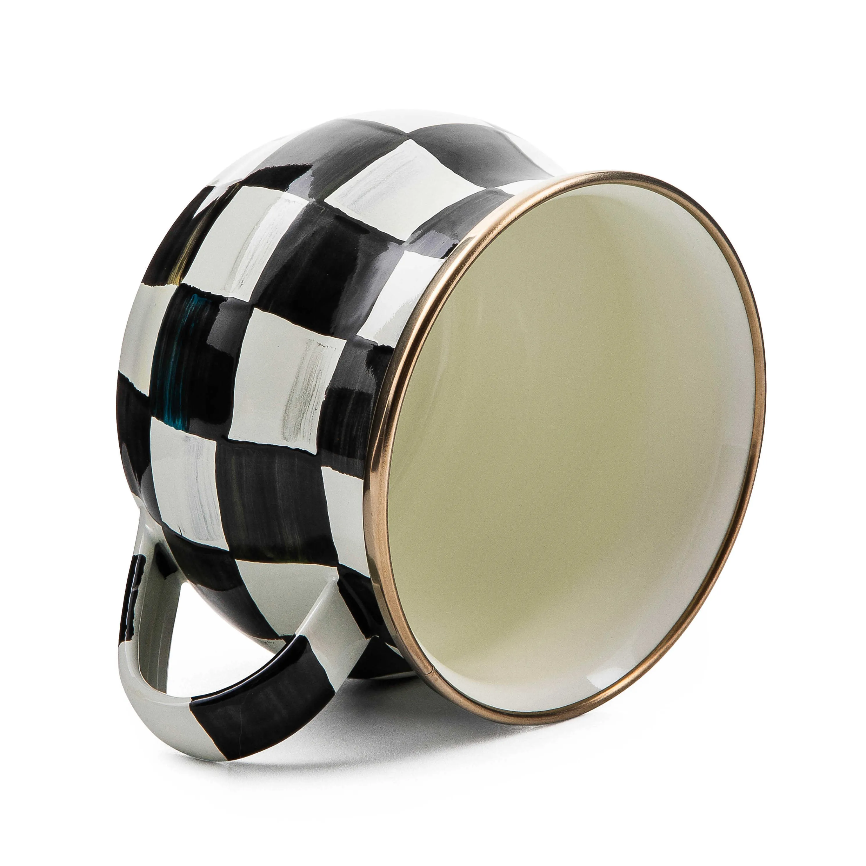 Courtly Check Enamel Teacup