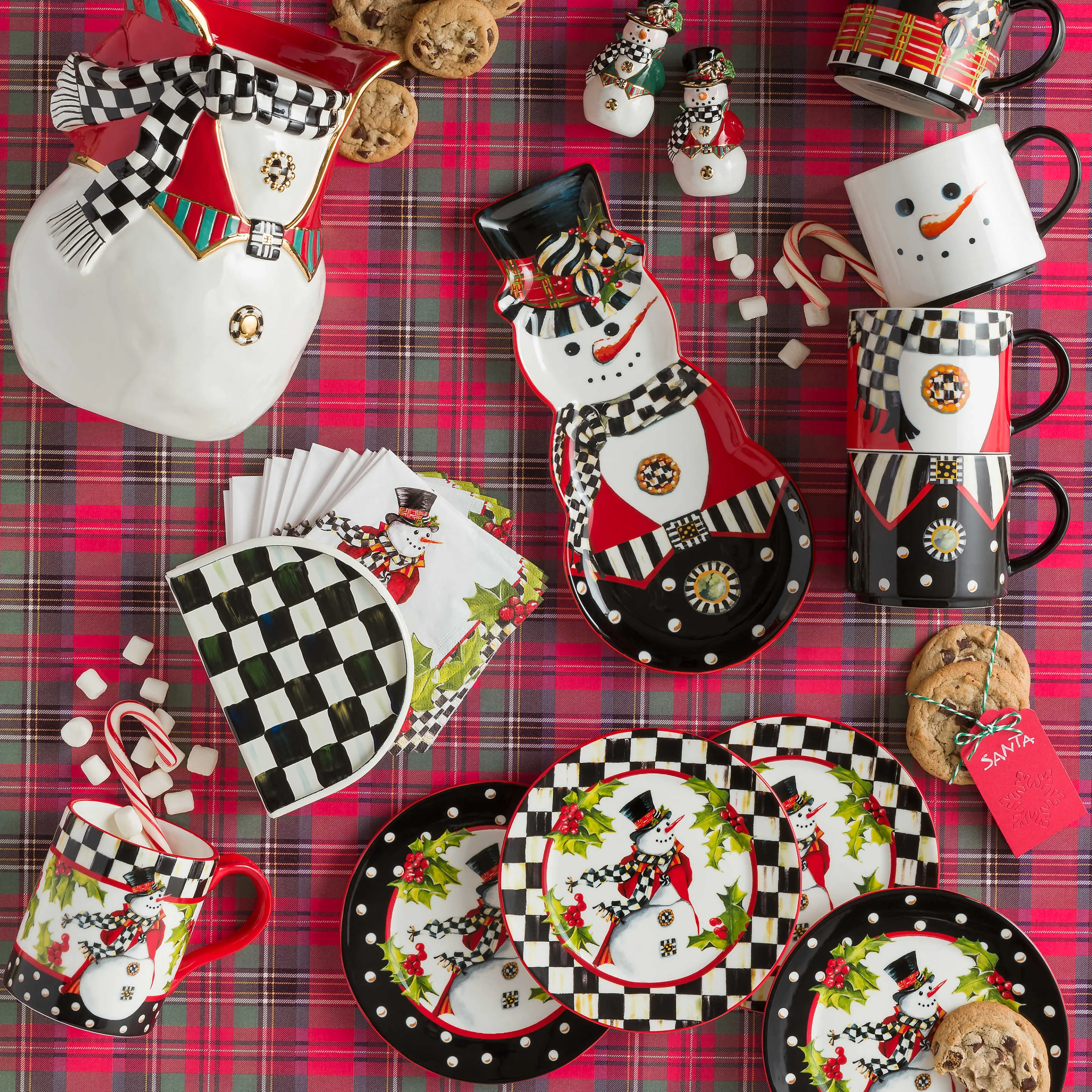 Courtly Check Enamel Napkin Holder