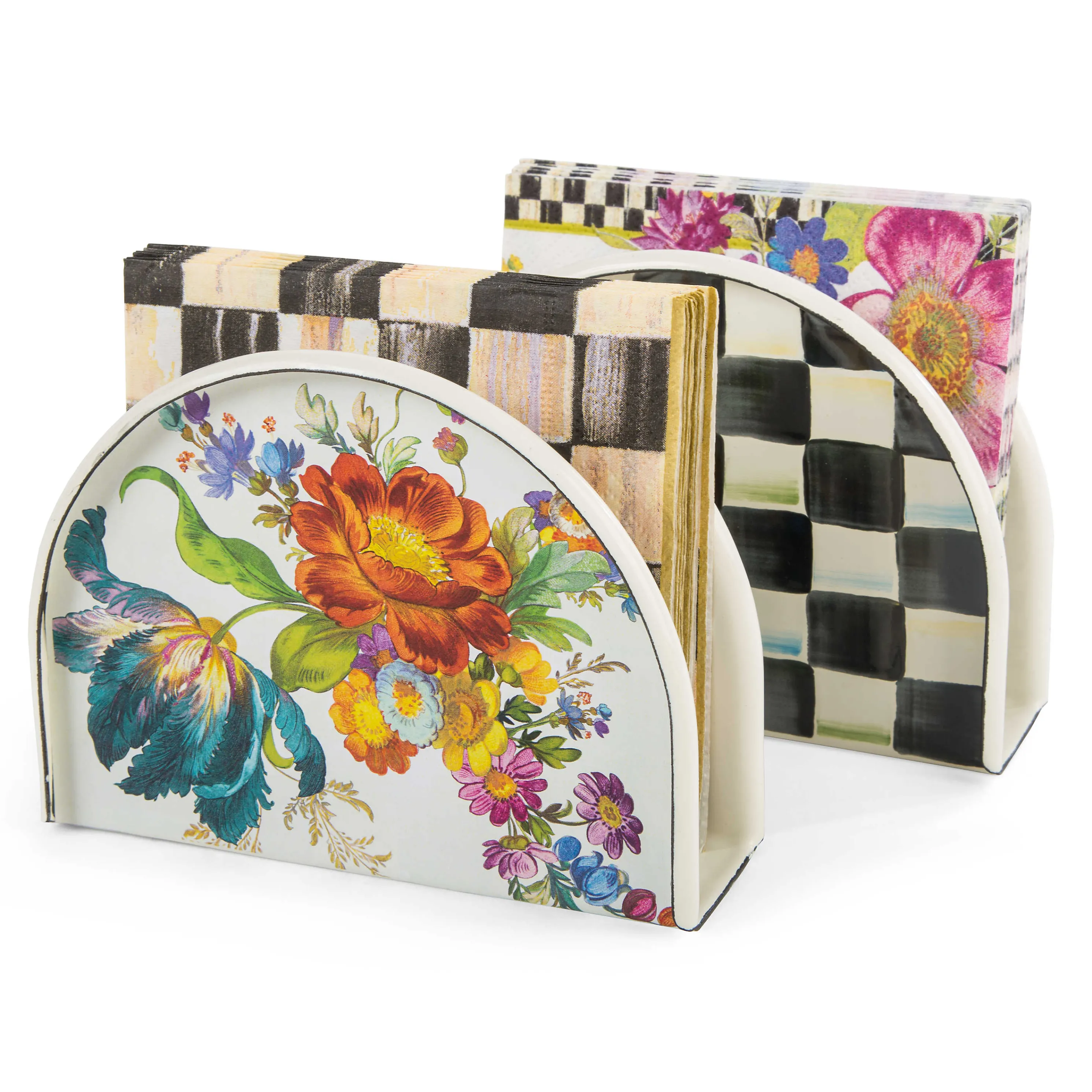 Courtly Check Enamel Napkin Holder
