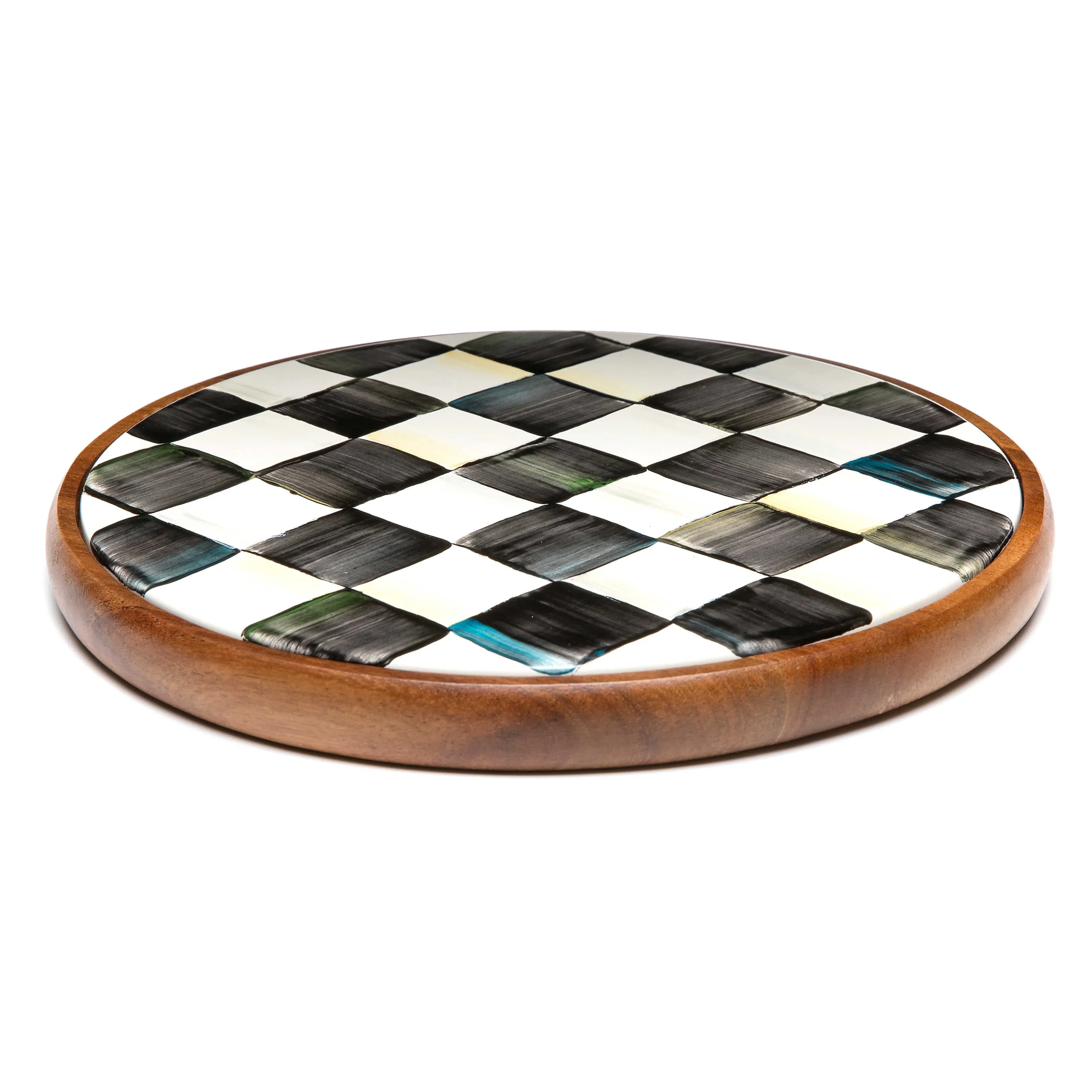 Courtly Check Enamel Trivet - Large