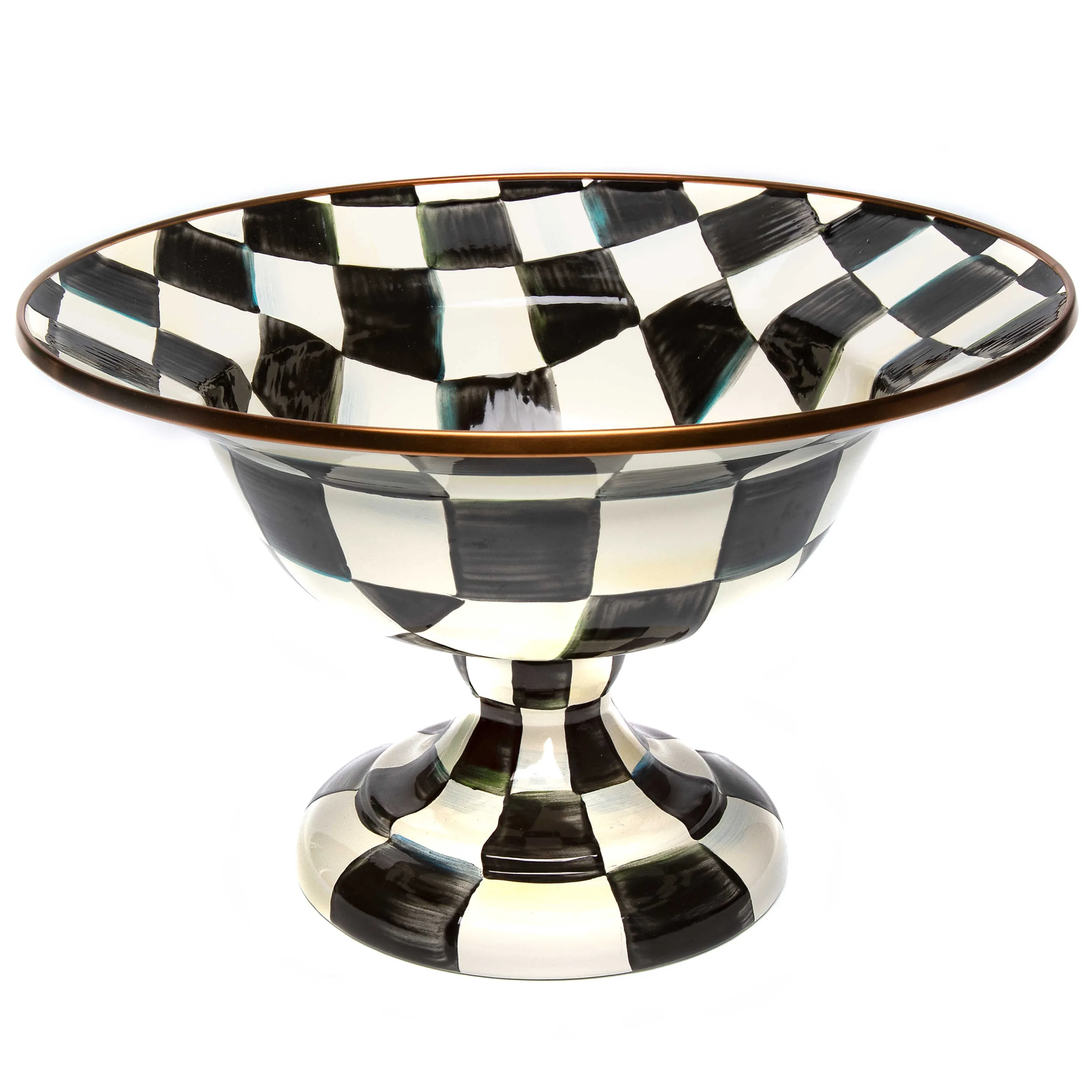 Courtly Check Enamel Compote - Large