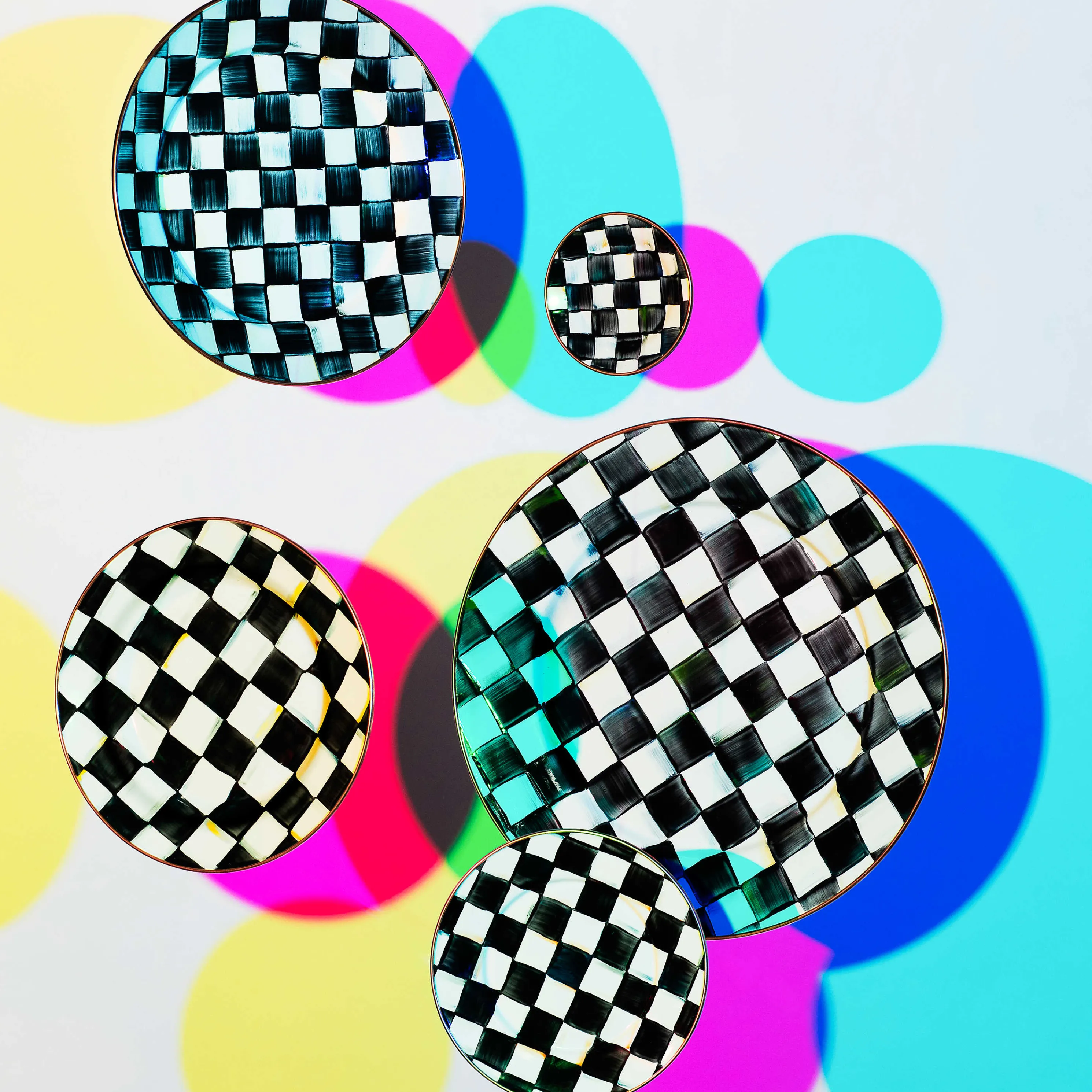 Courtly Check Enamel Serving Platter