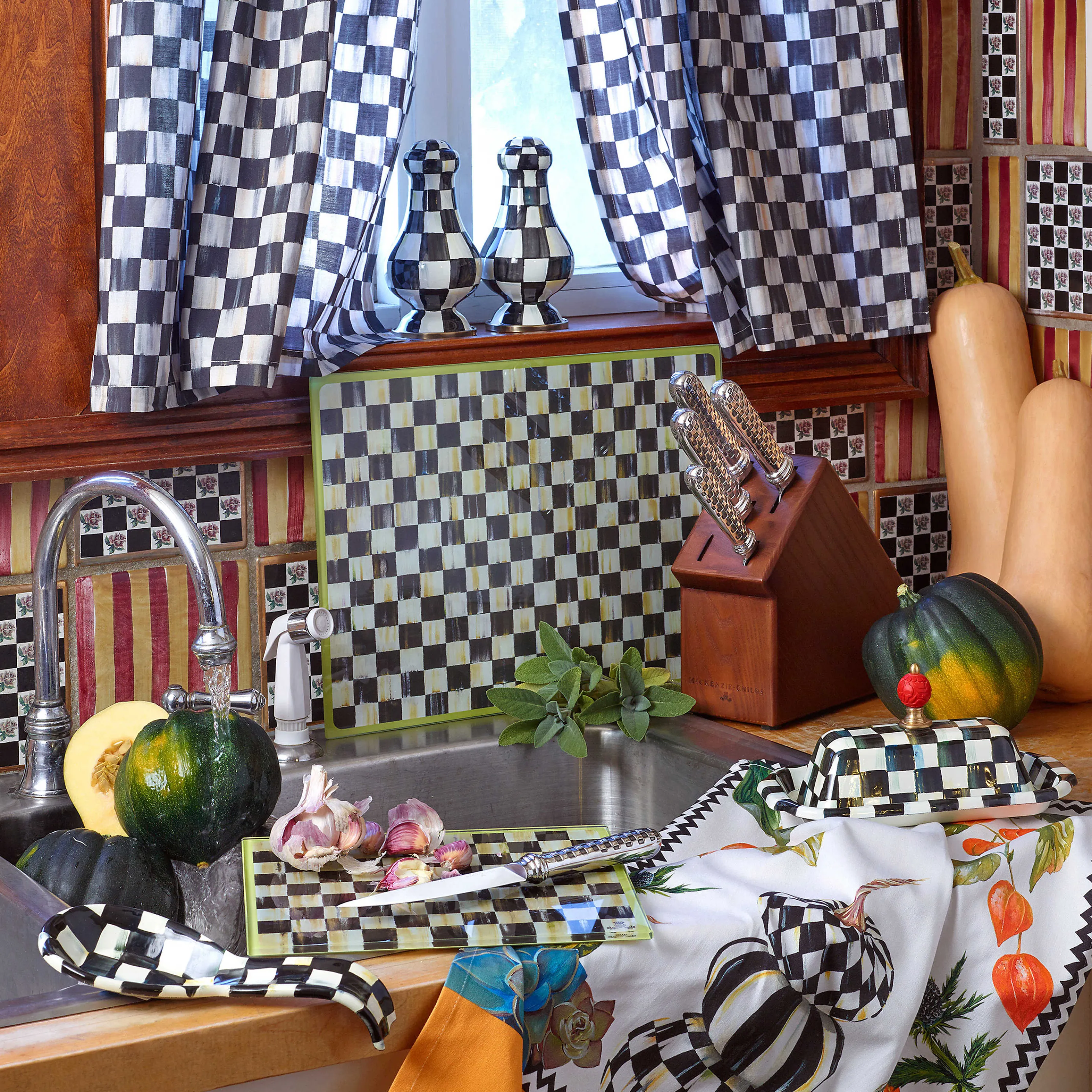 Courtly Check Enamel Butter Box