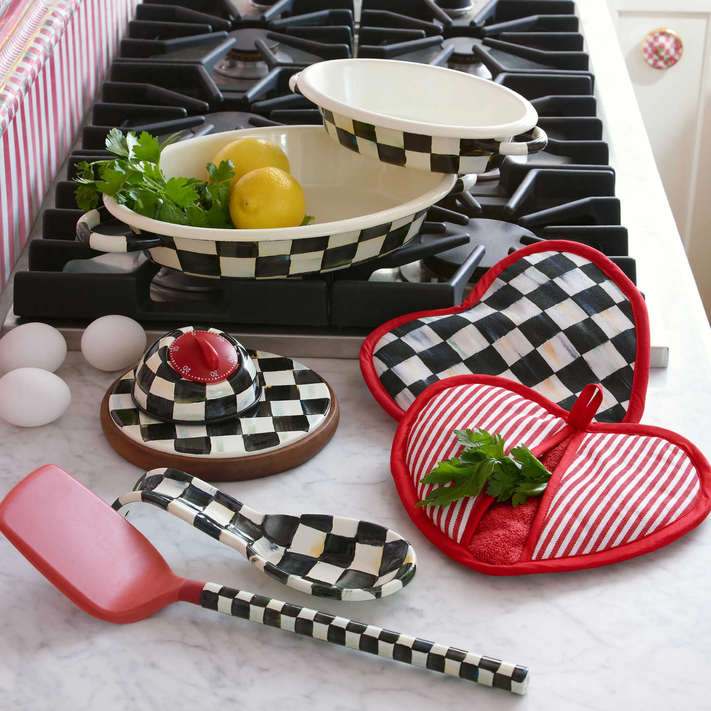 Courtly Check Enamel Trivet