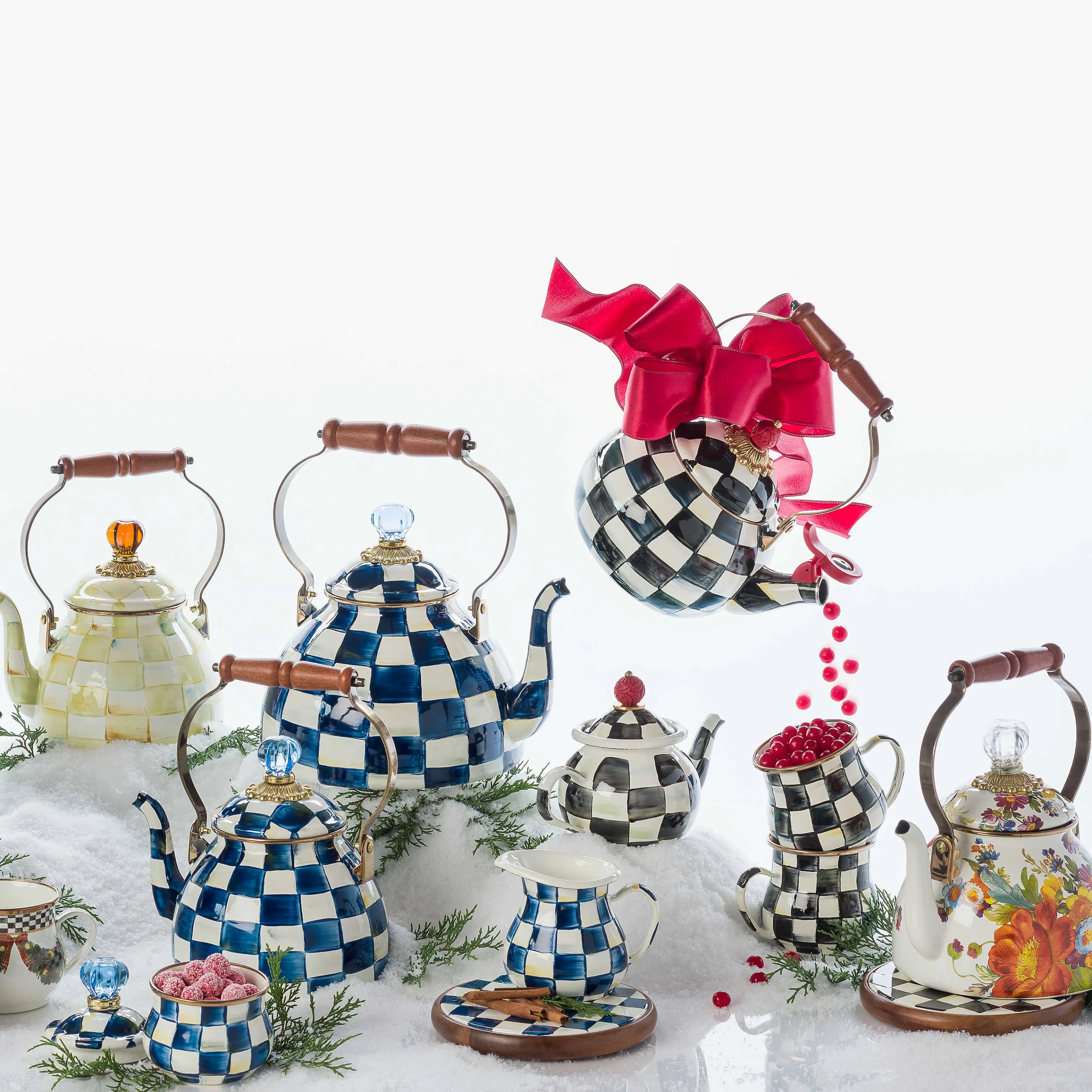 Courtly Check Enamel Trivet