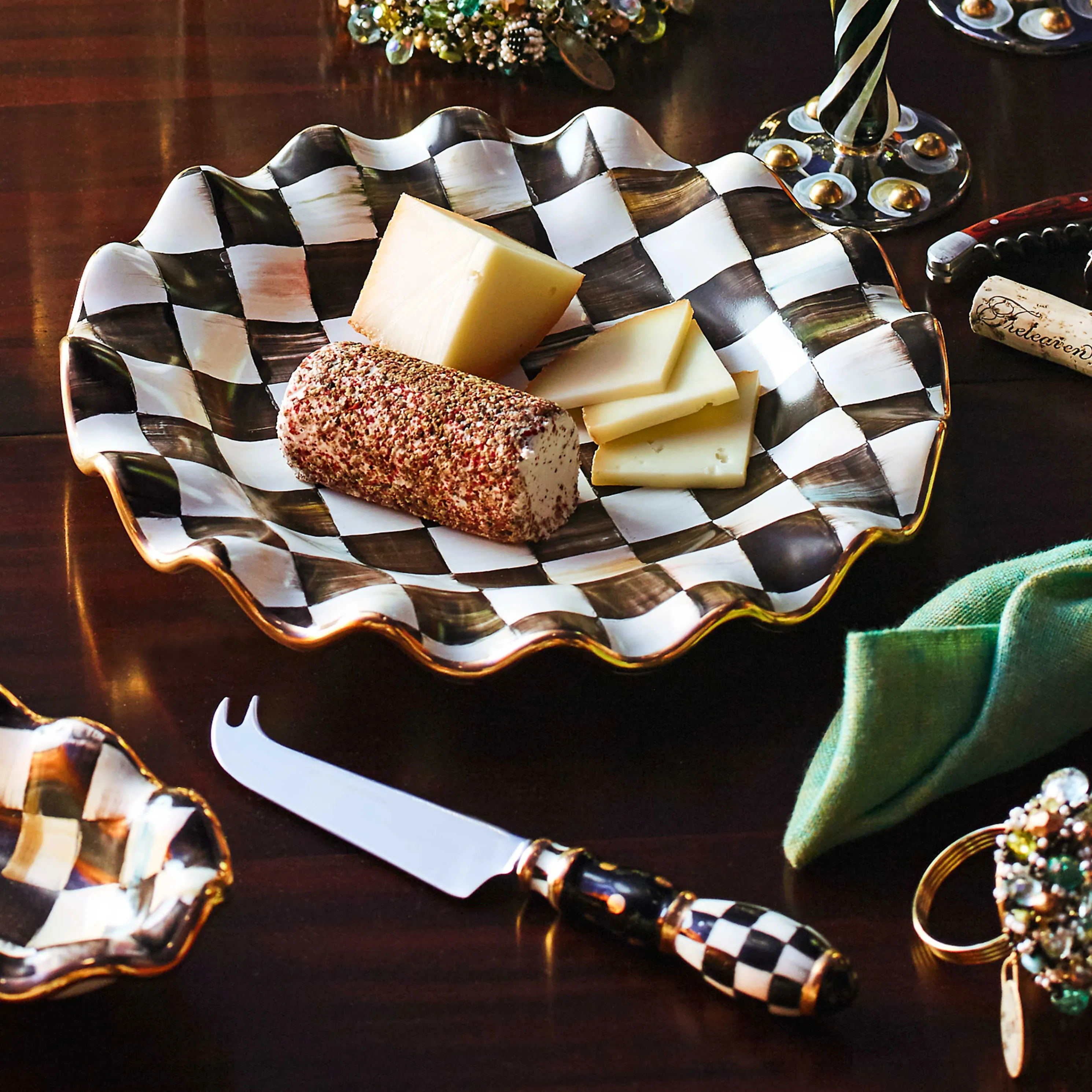Courtly Check Fluted Dessert Plate