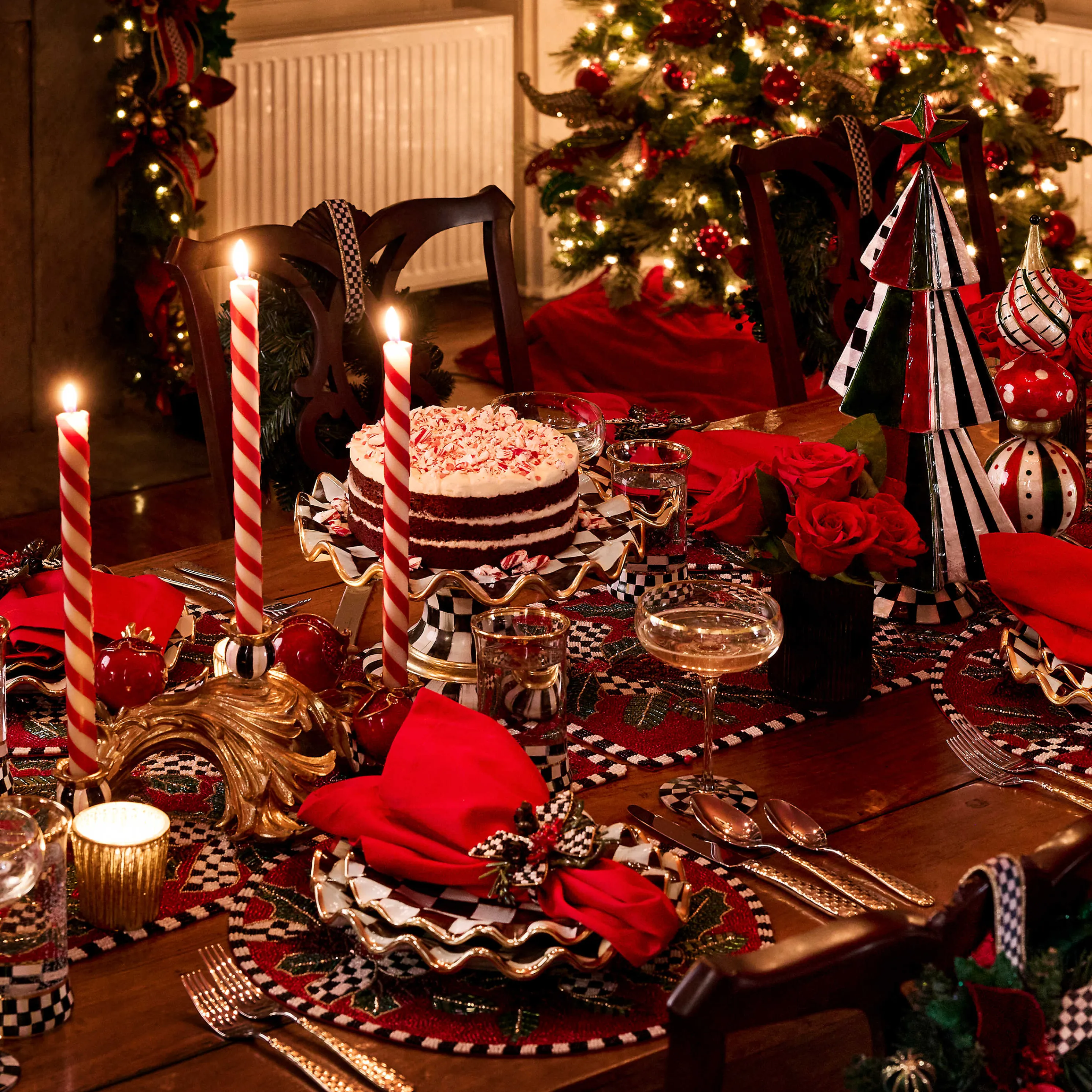 Courtly Check Fluted Dessert Plate