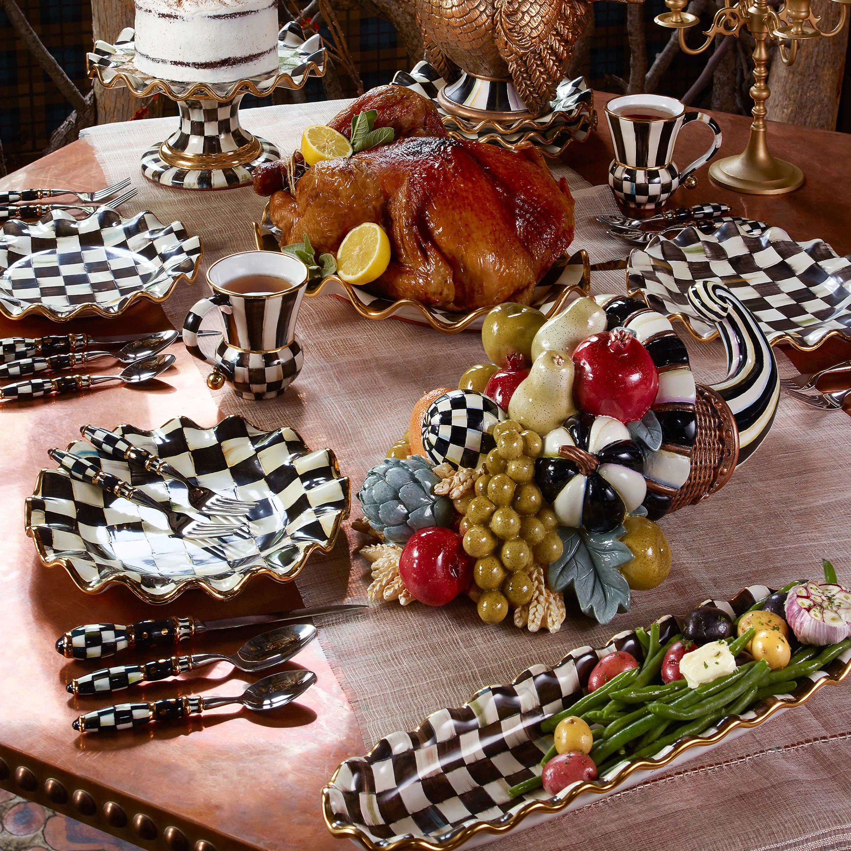 Courtly Check Hors D'Oeuvre Tray