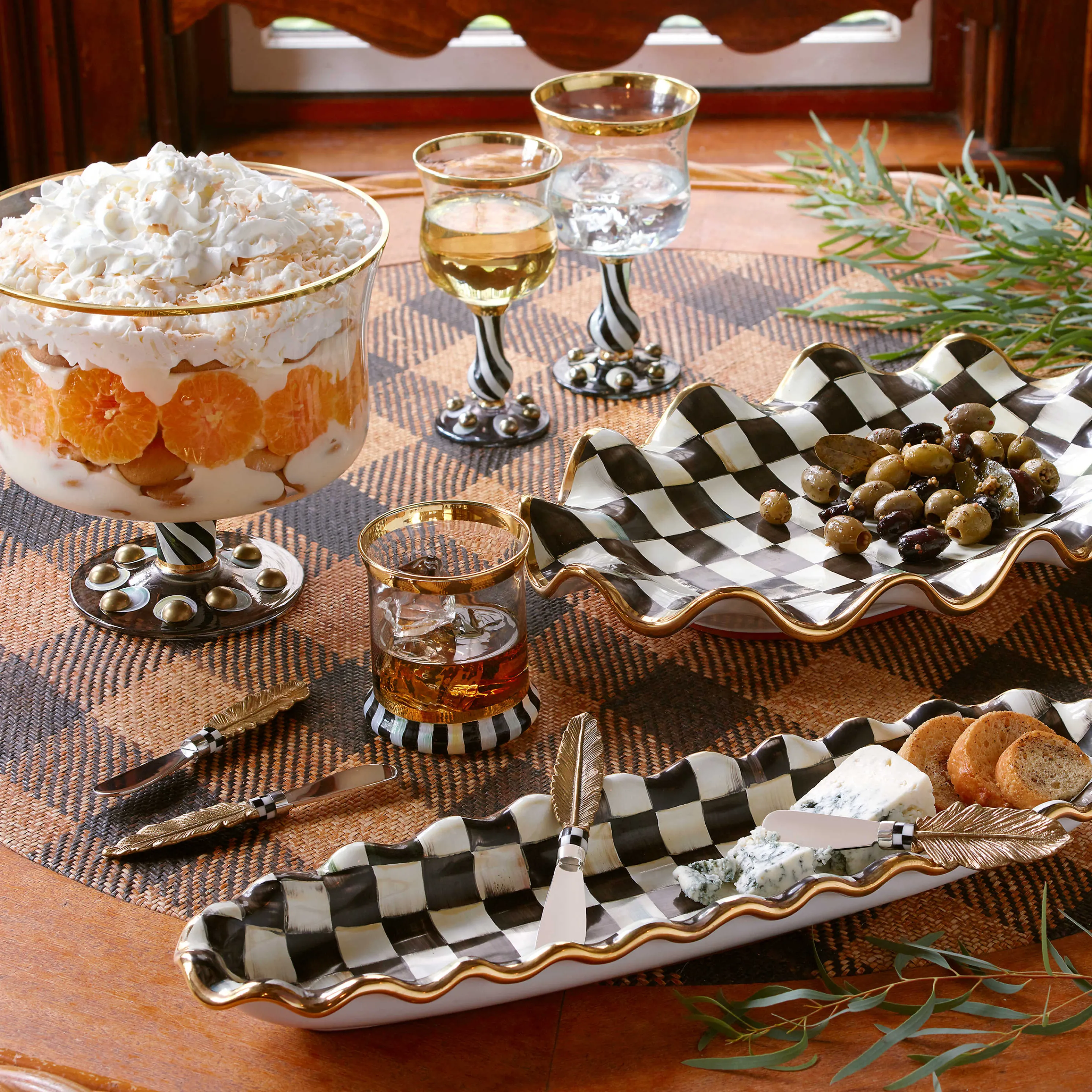 Courtly Check Hors D'Oeuvre Tray