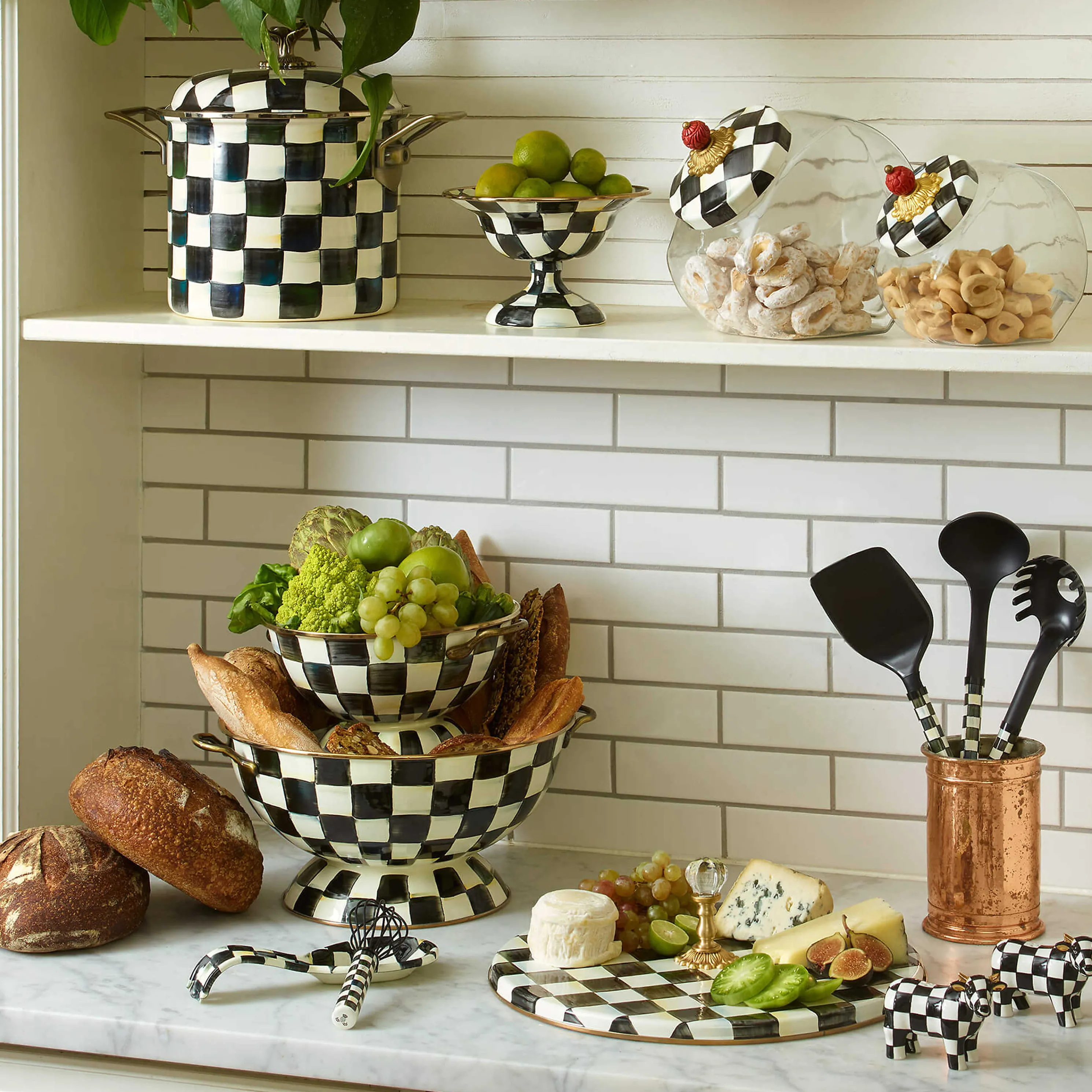 Courtly Check Ladle - Black