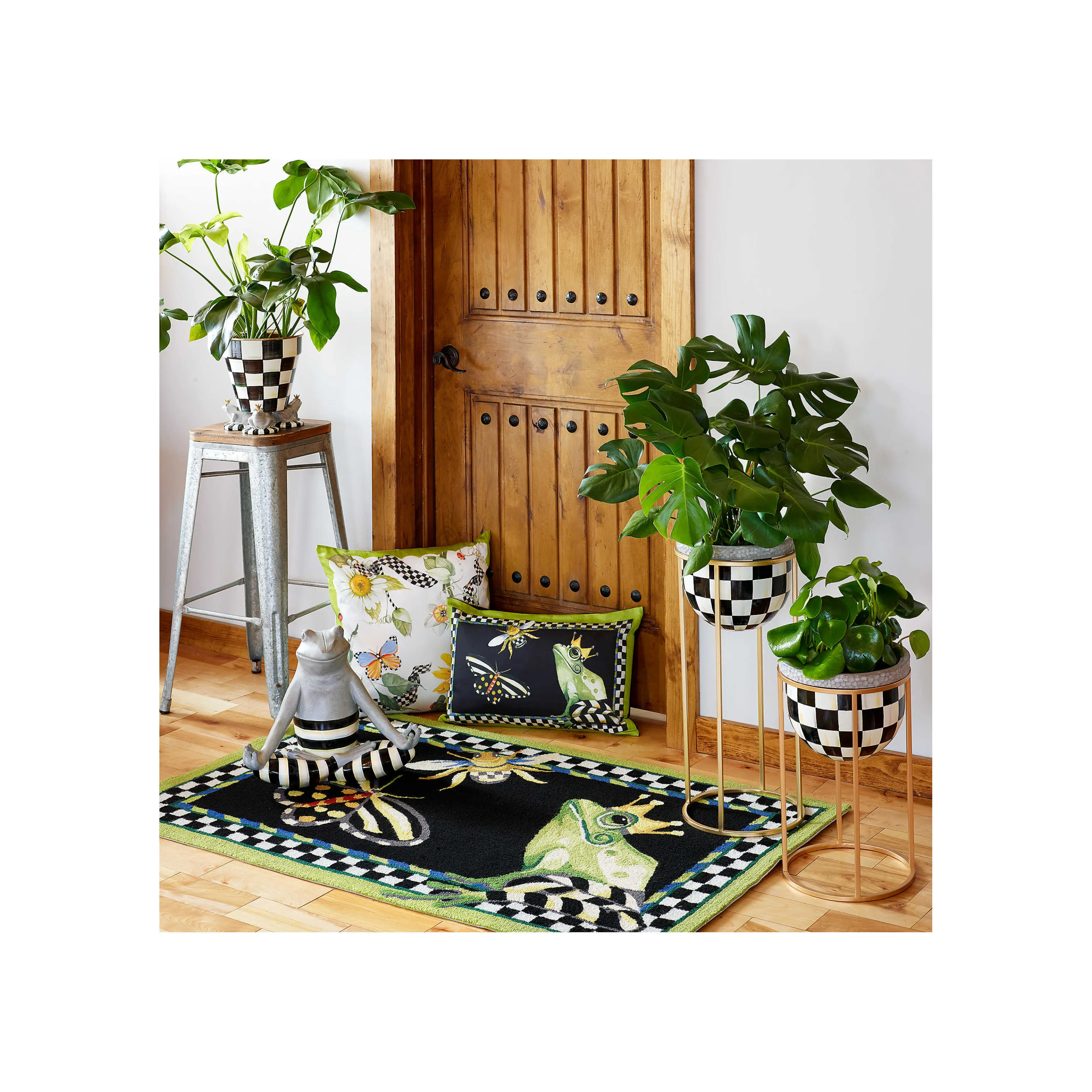 Courtly Check Plant Stand - Tall