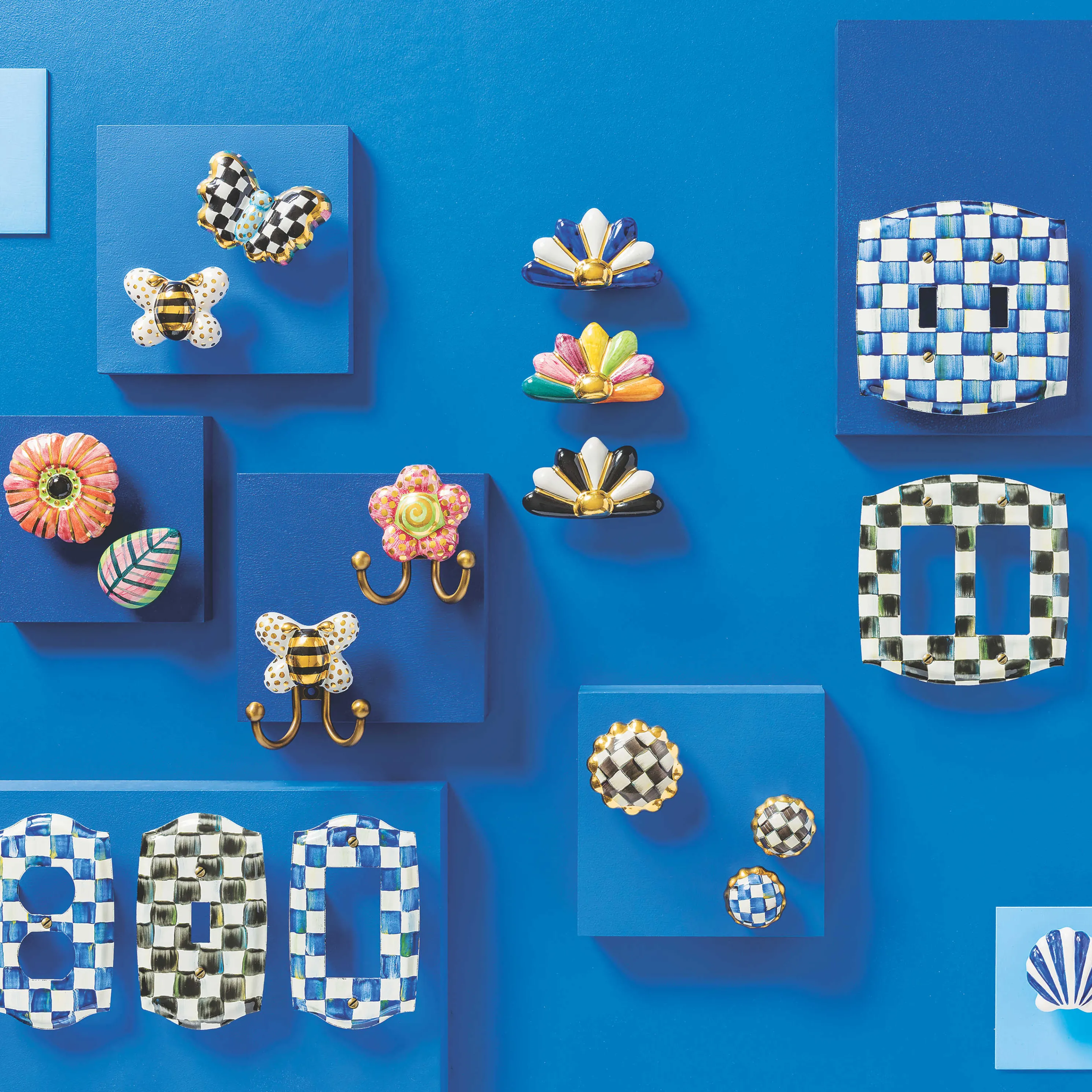 Courtly Check Round Knob