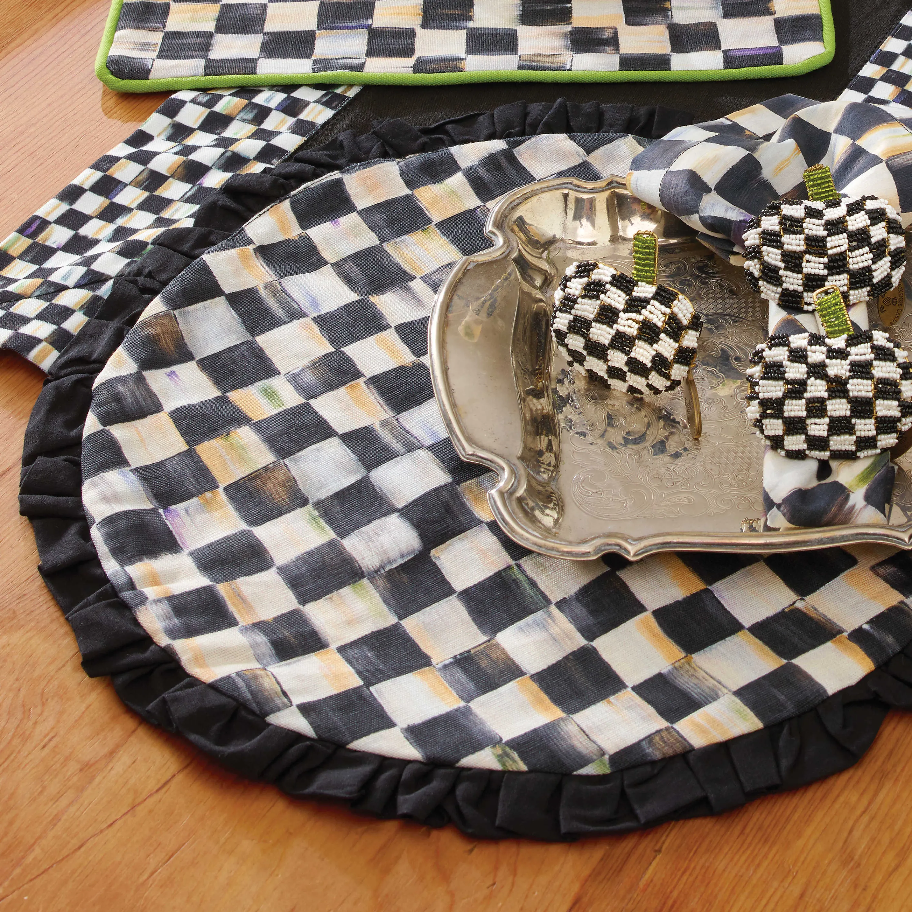 Courtly Check Round Placemat