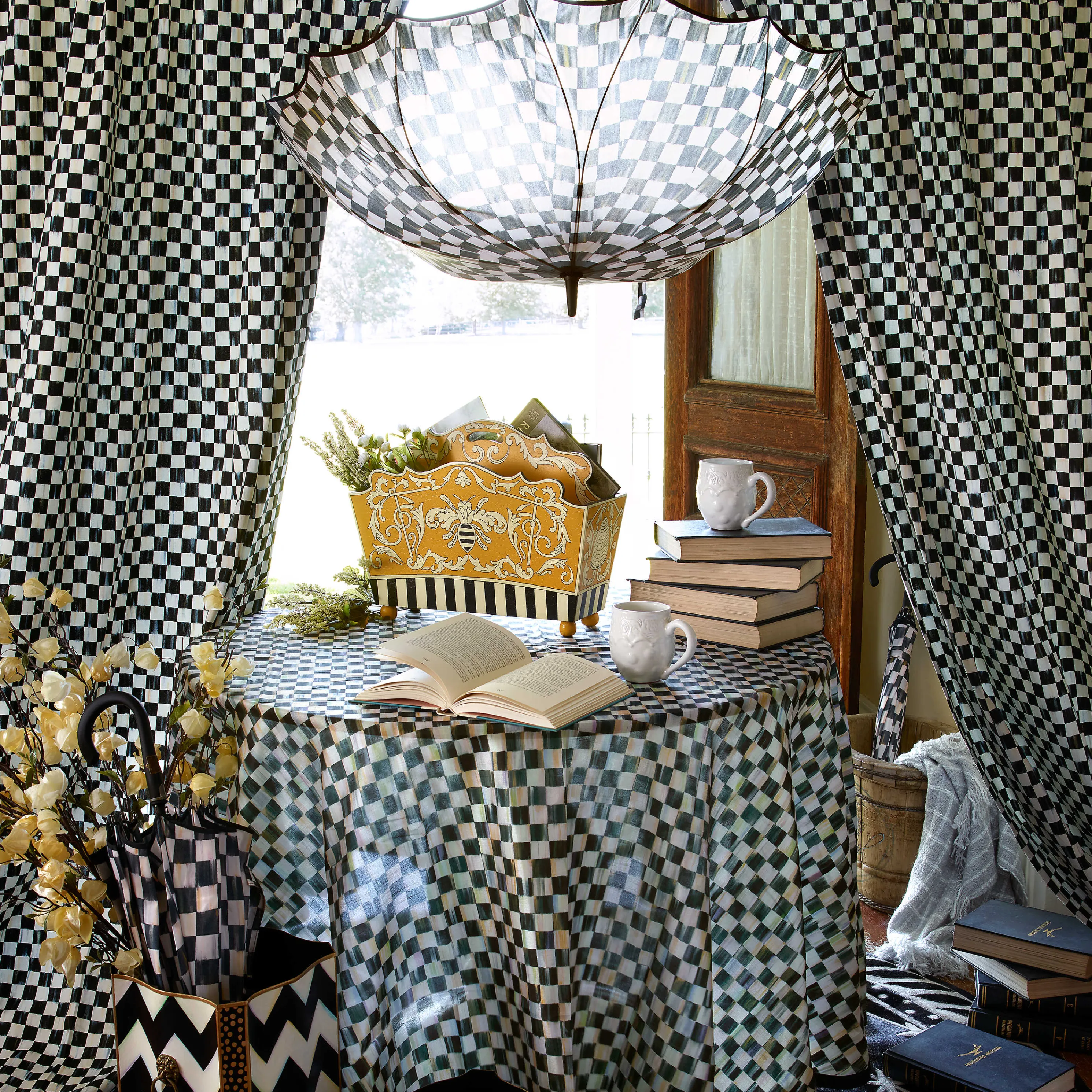 Courtly Check Seamless Umbrella