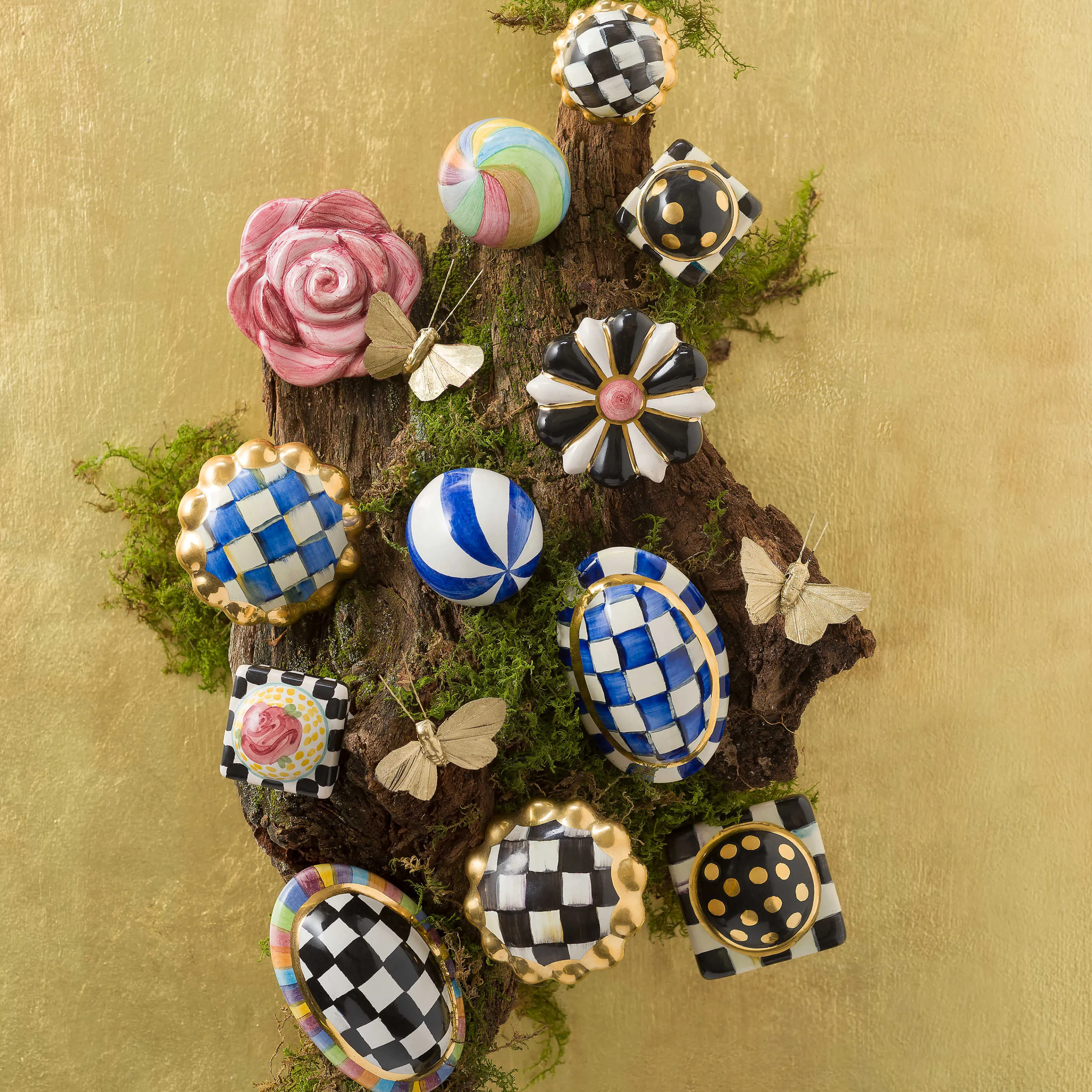 Courtly Check Square Knob