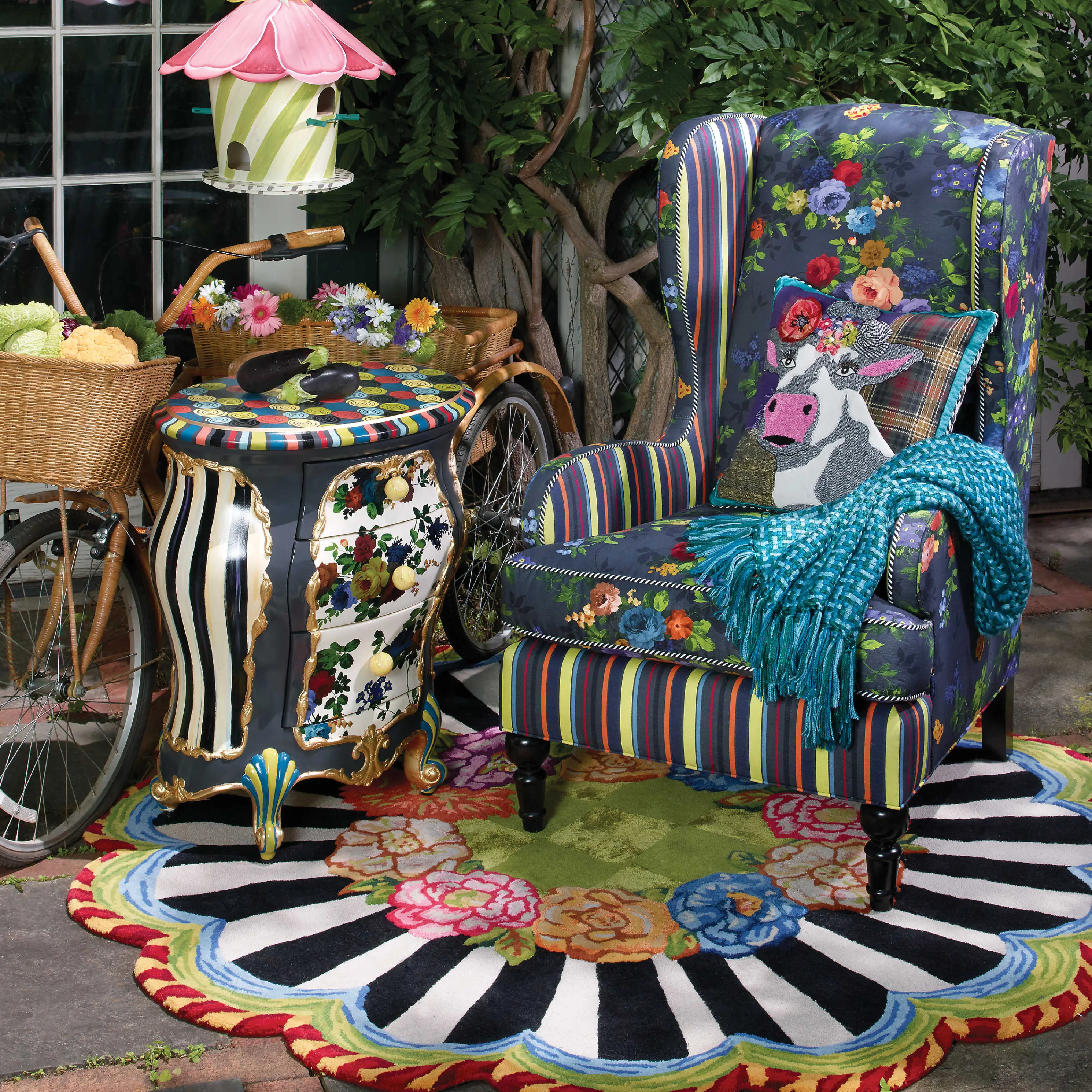 Cutting Garden Rug - 6' Round