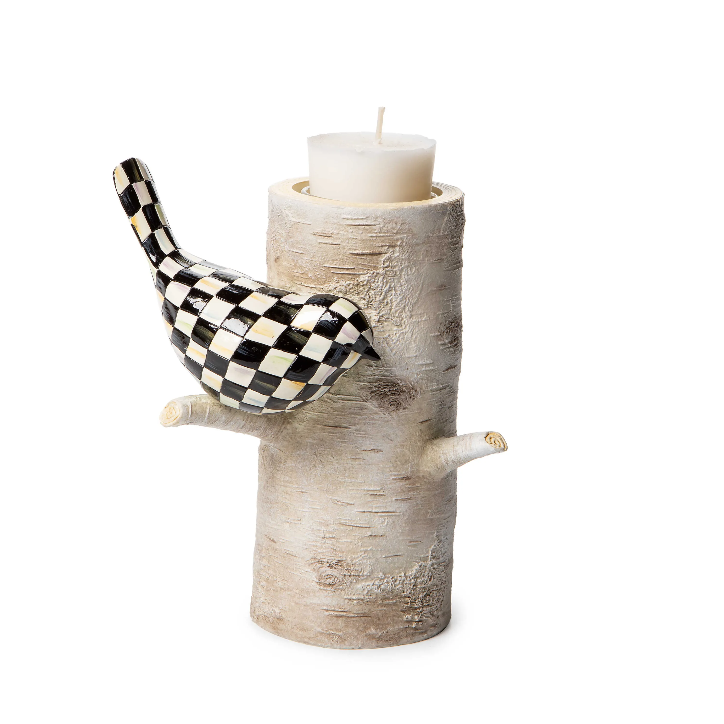 Farmhouse Birch Tealight Holder - Tall