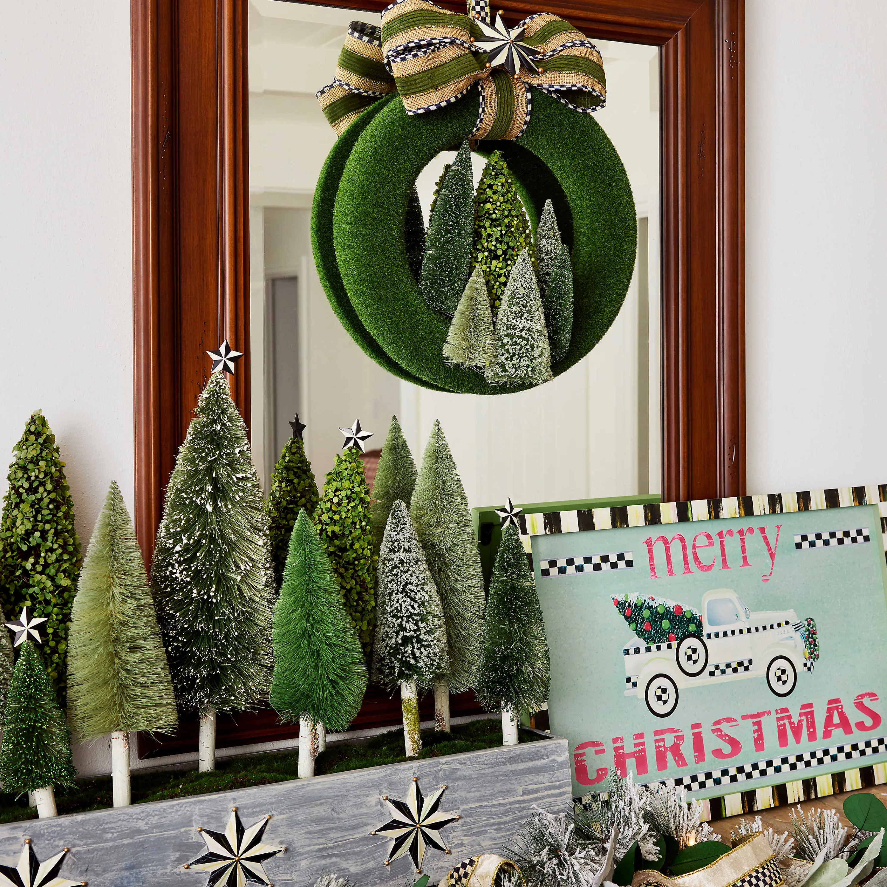 Farmhouse Mantel Arrangement