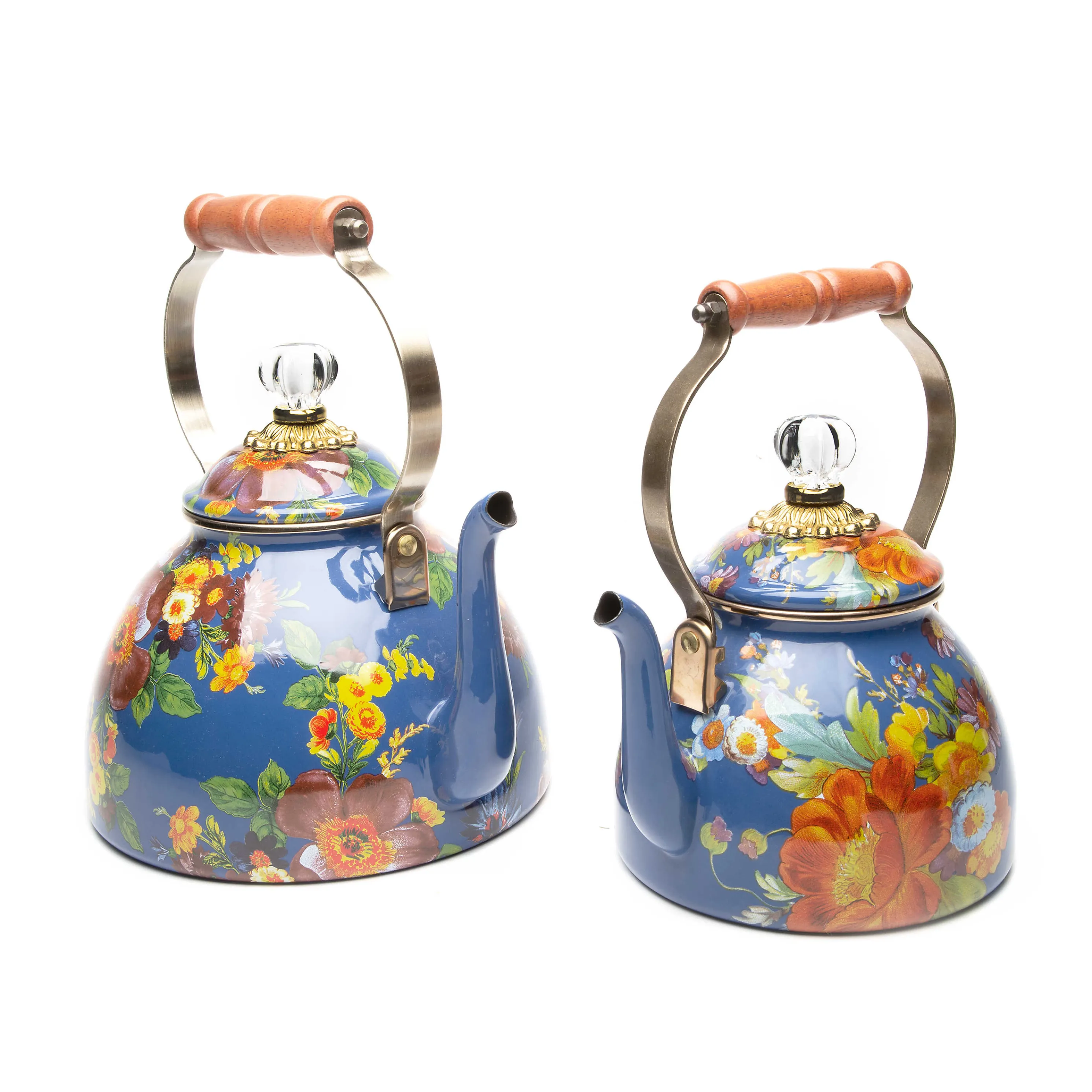Flower Market 3 Quart Tea Kettle - Lapis
