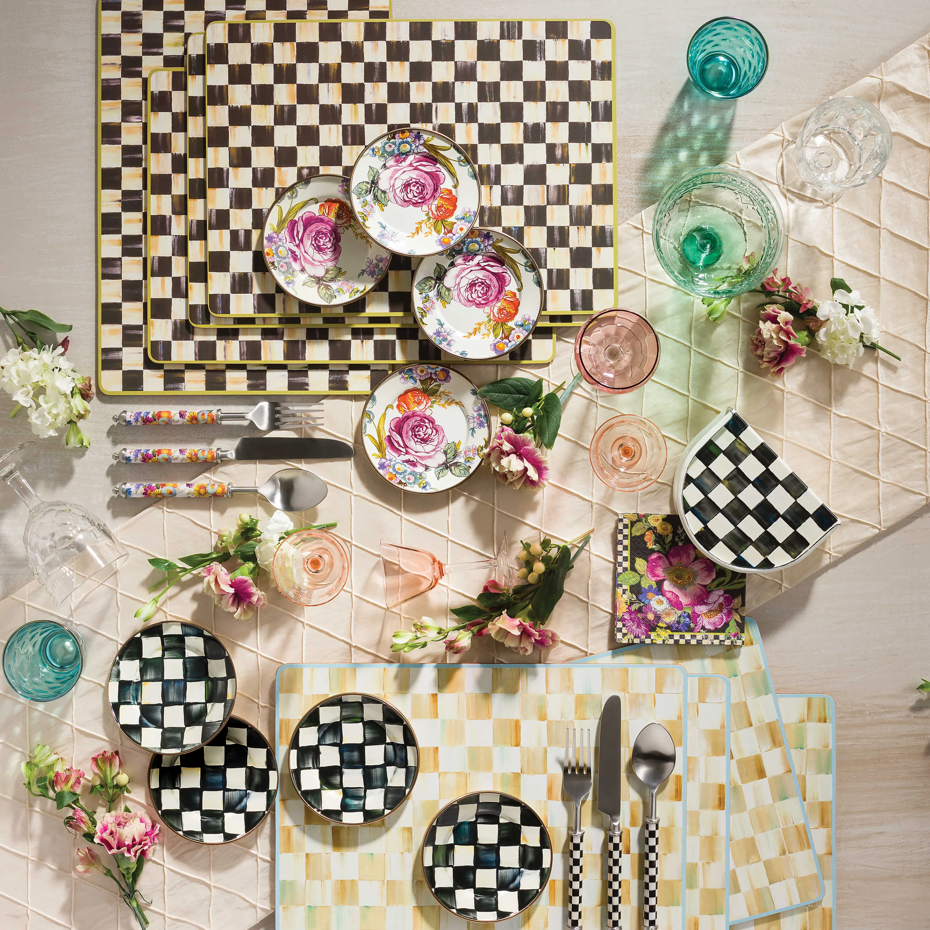 Flower Market Appetizer Plates - Set Of 4