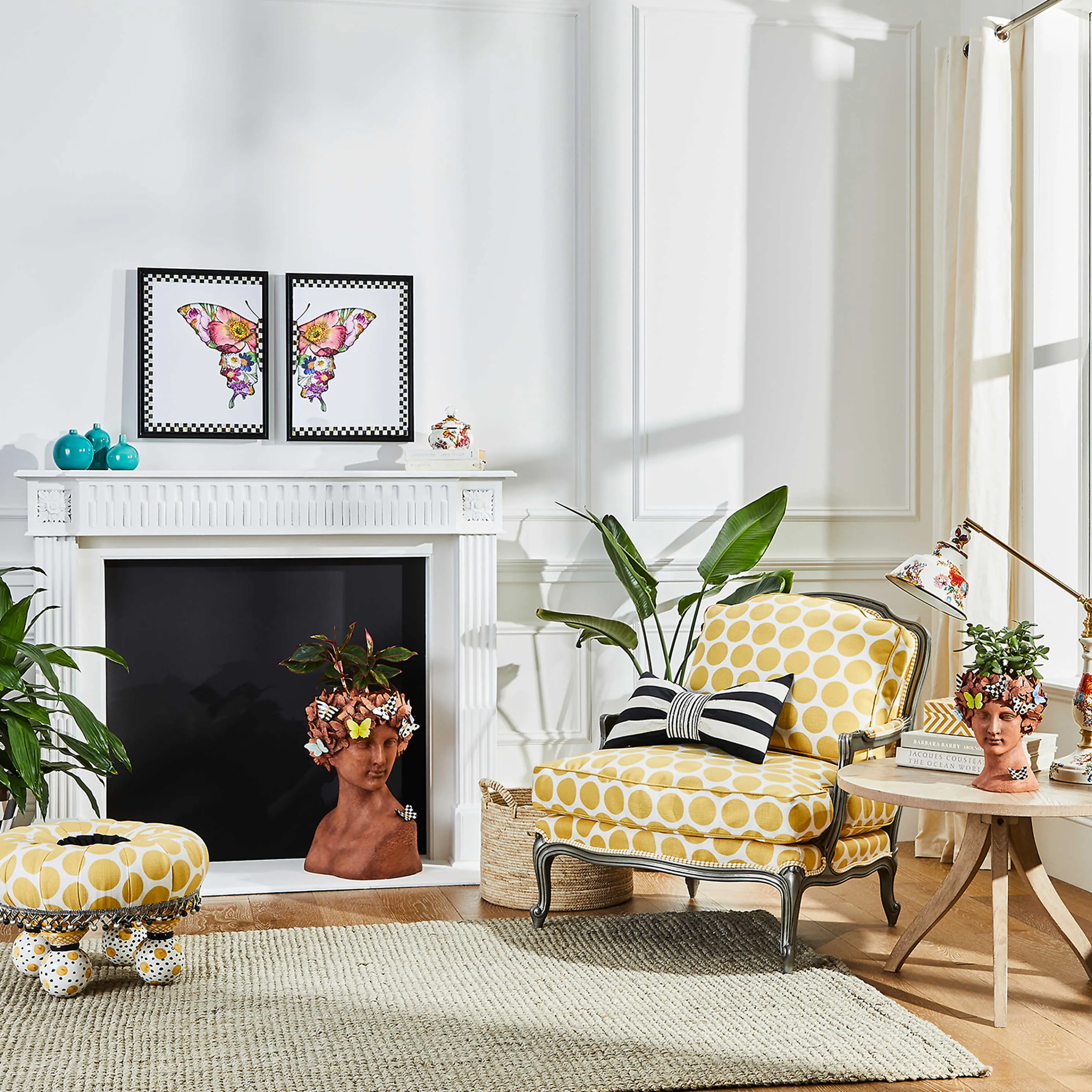 Flower Market Butterfly Wall Art - Set Of 2