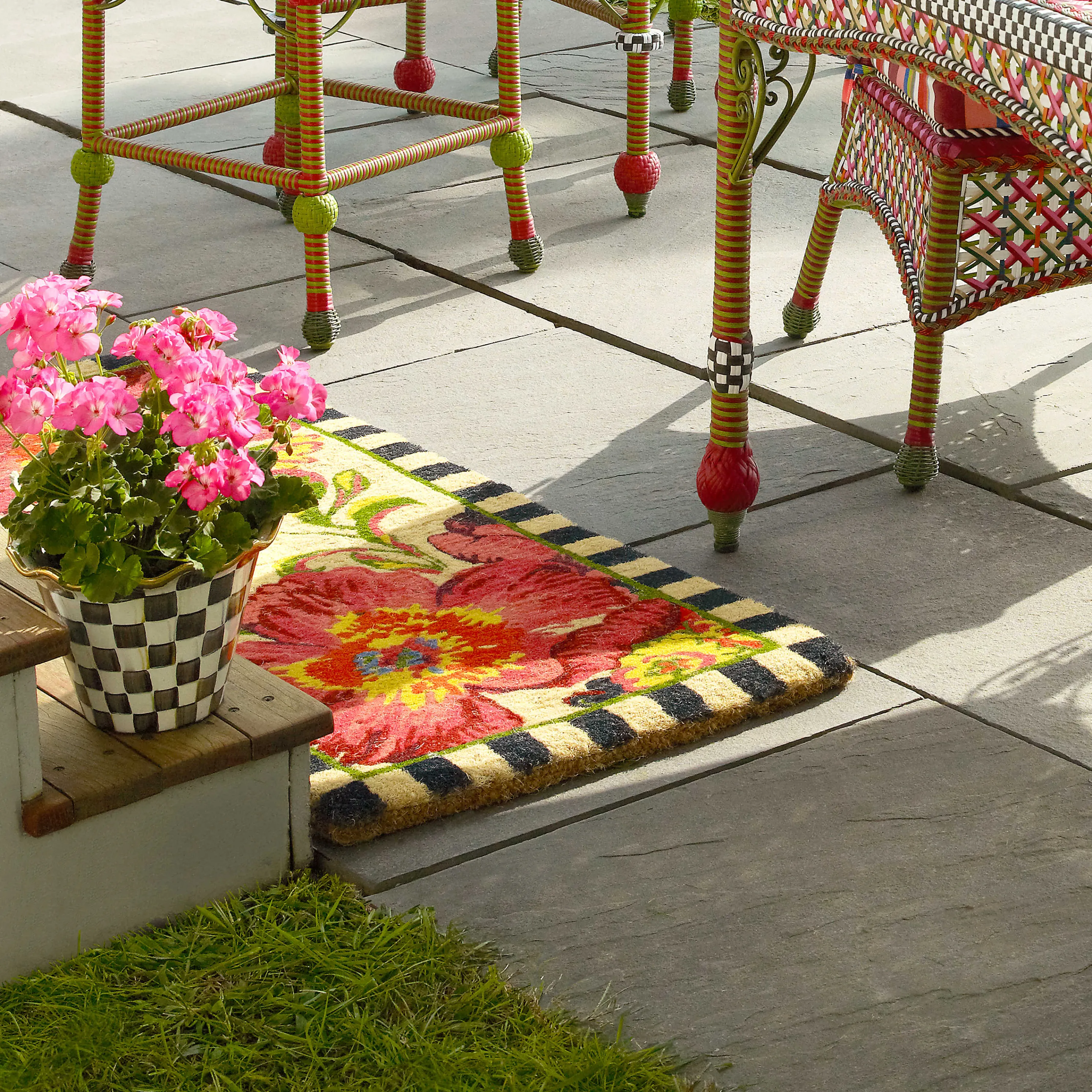 Flower Market Double Door Entrance Mat