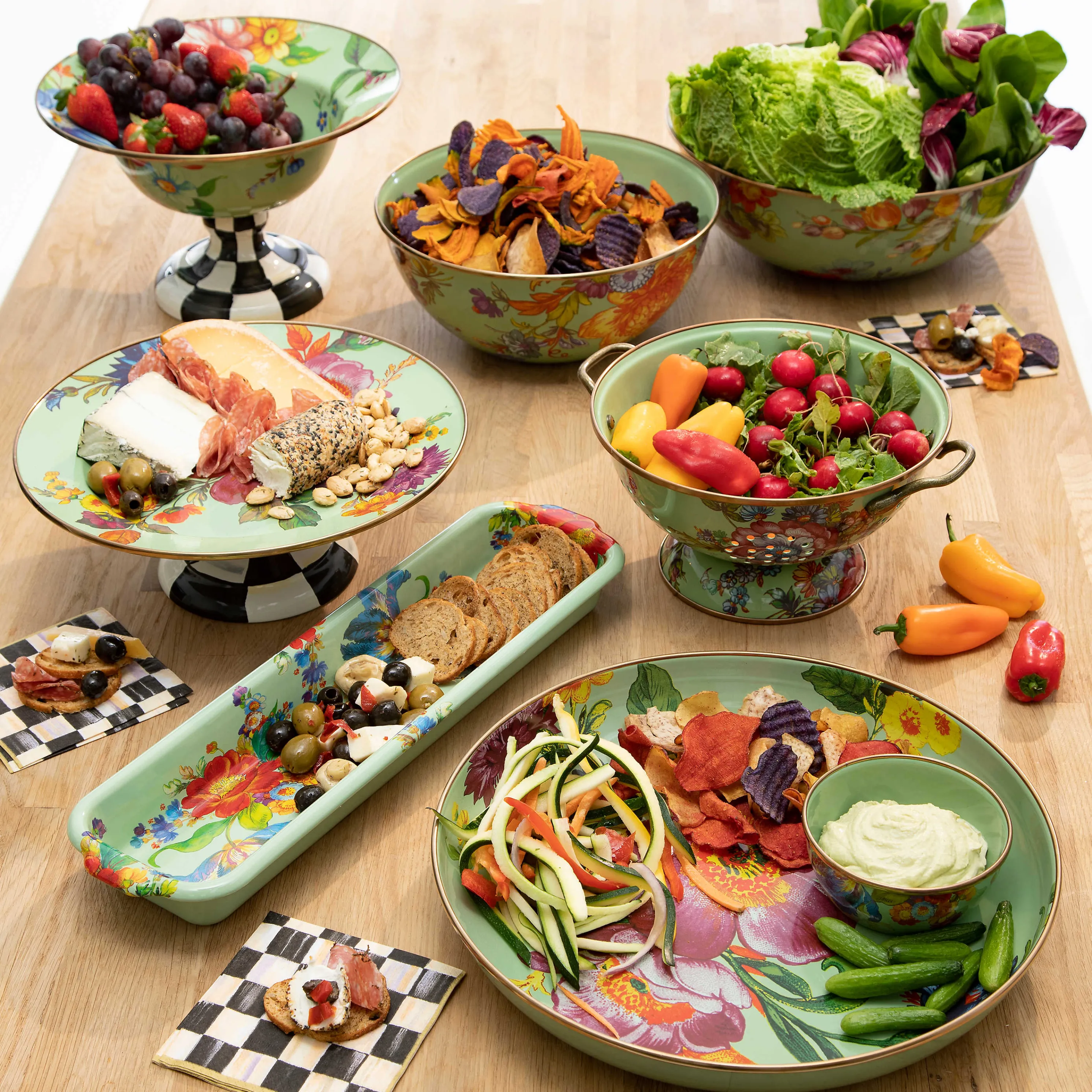 Flower Market Extra Large Everyday Bowl - Green