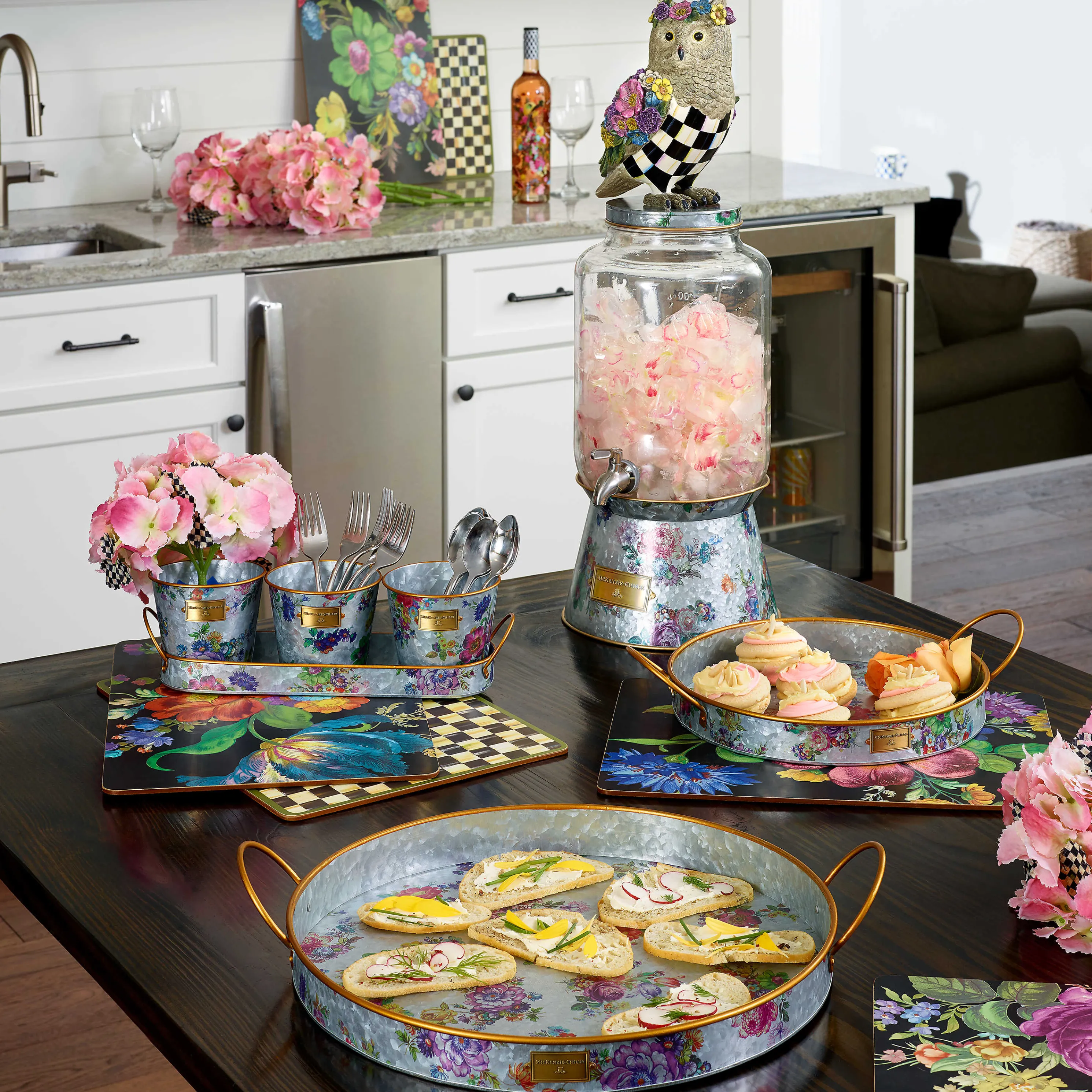 Flower Market Galvanized Beverage Dispenser