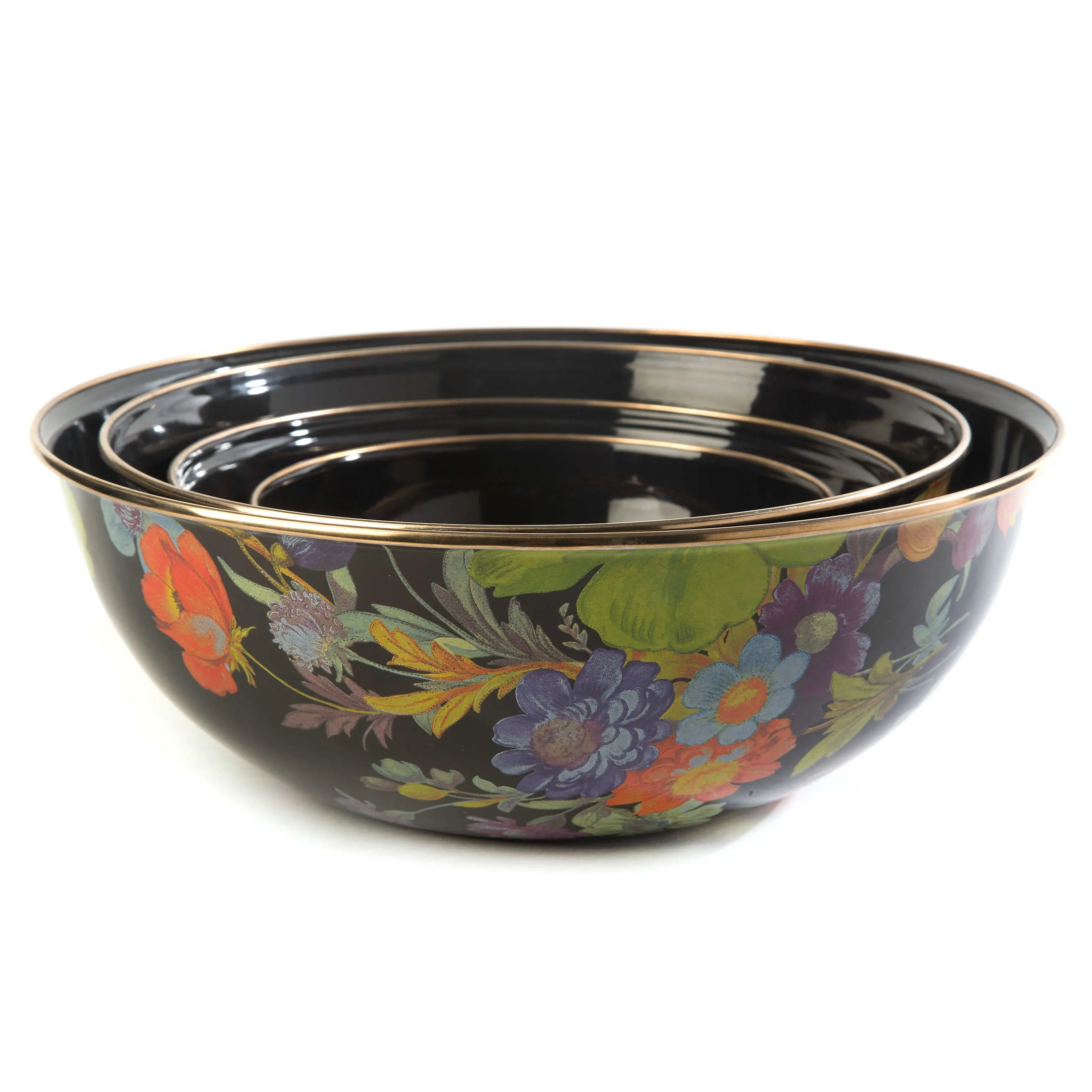 Flower Market Large Everyday Bowl - Black