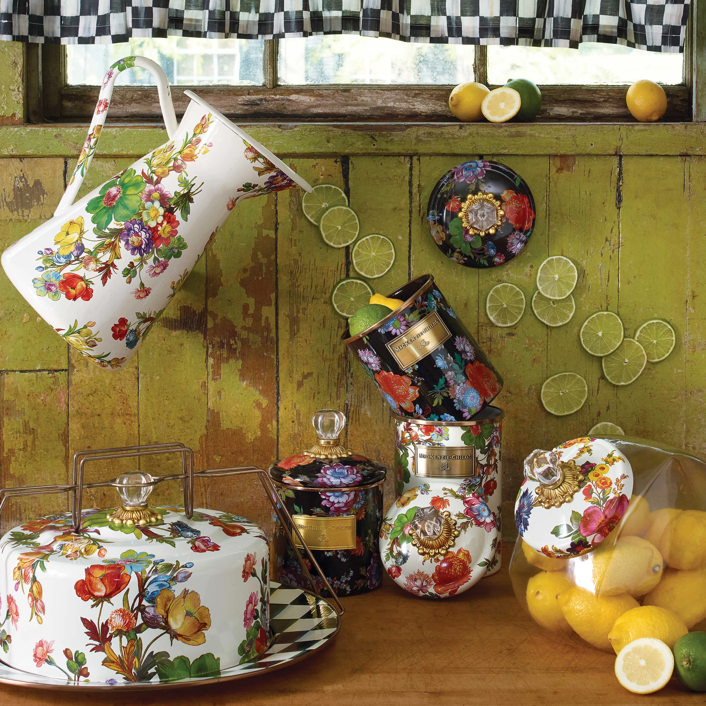 Flower Market Large Canister - White