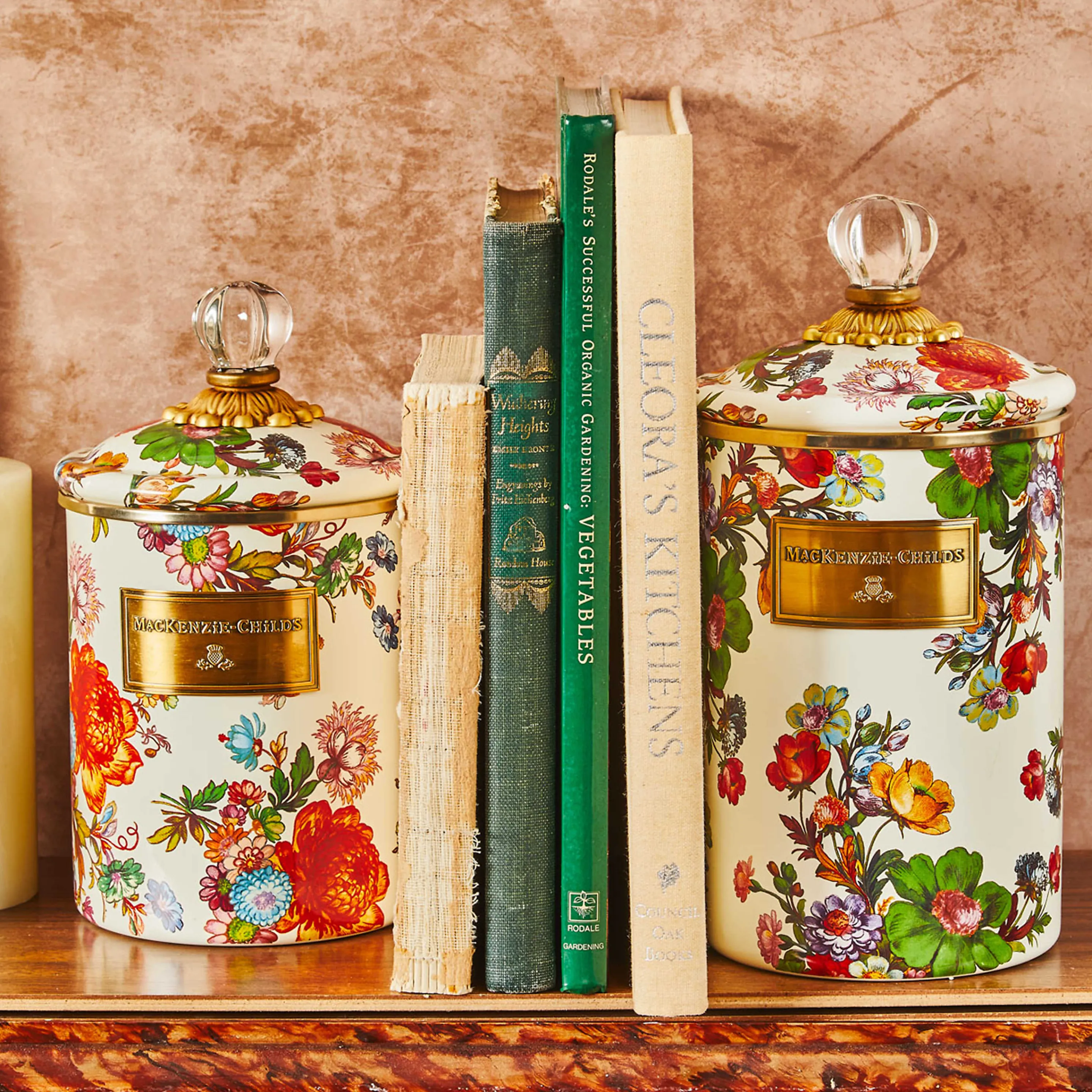 Flower Market Large Canister - White