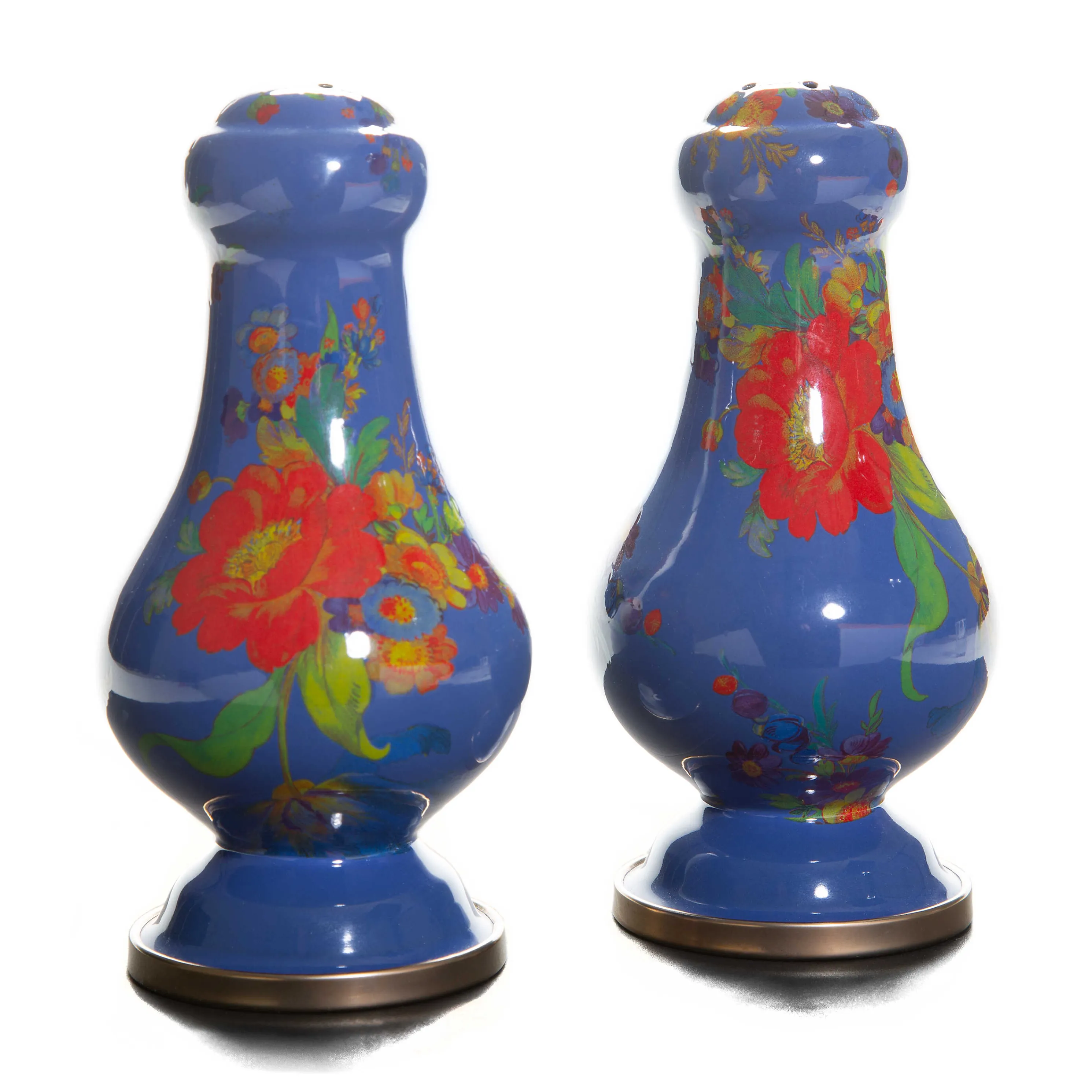 Flower Market Large Salt & Pepper Shakers - Lapis