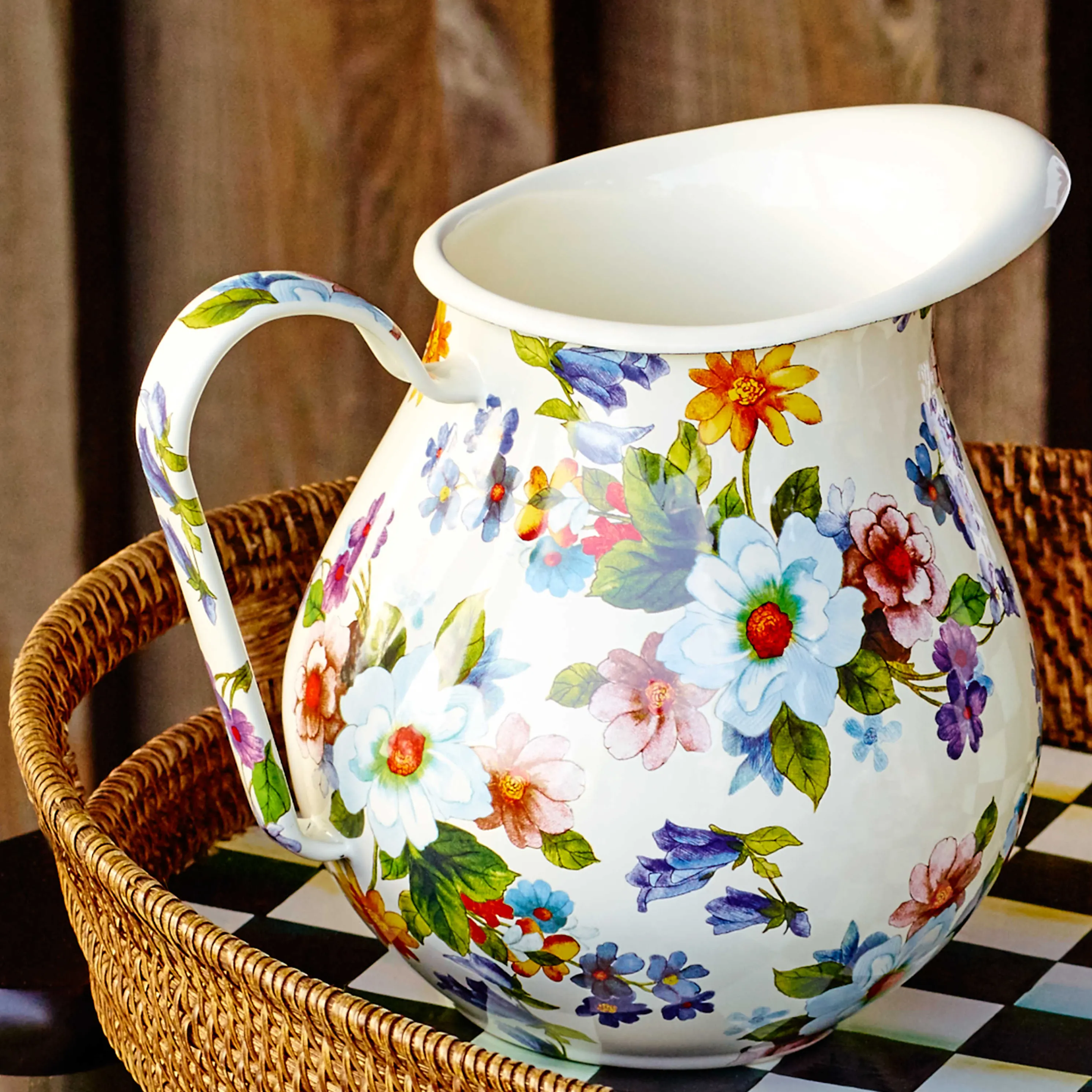 Flower Market Pitcher - White