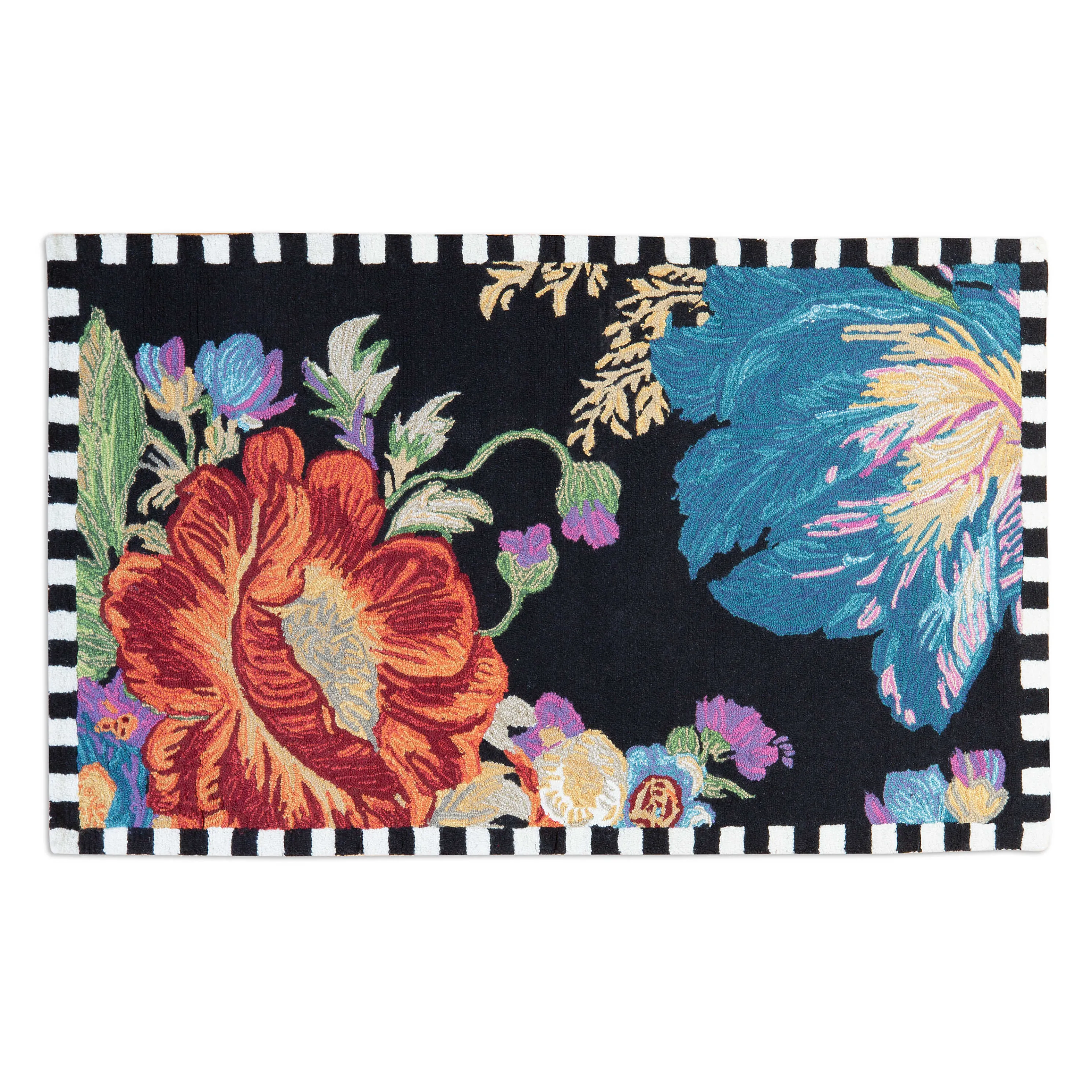 Flower Market Reflections Rug - Black - 3' X 5'
