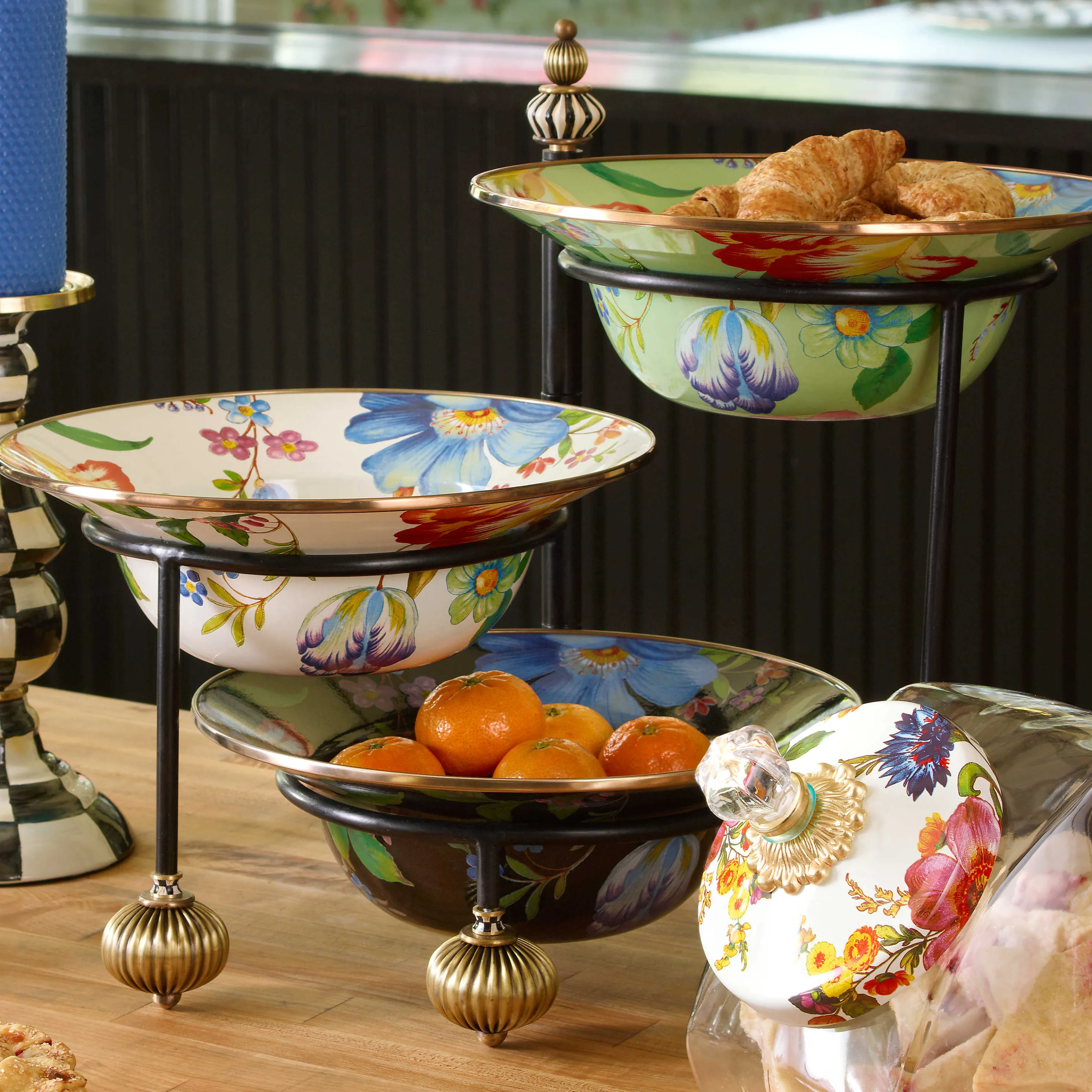 Flower Market Serving Bowl - White