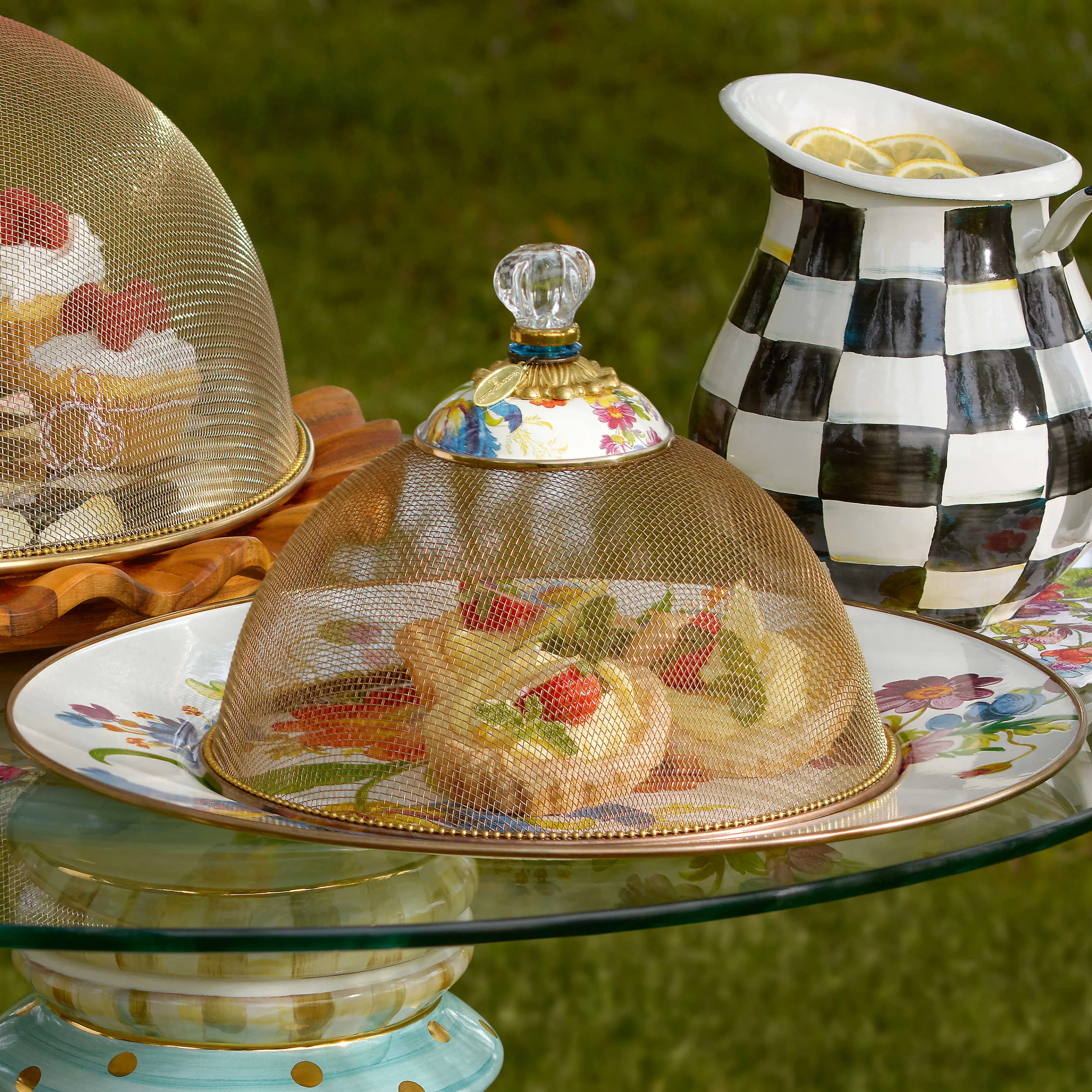 Flower Market Serving Platter - White