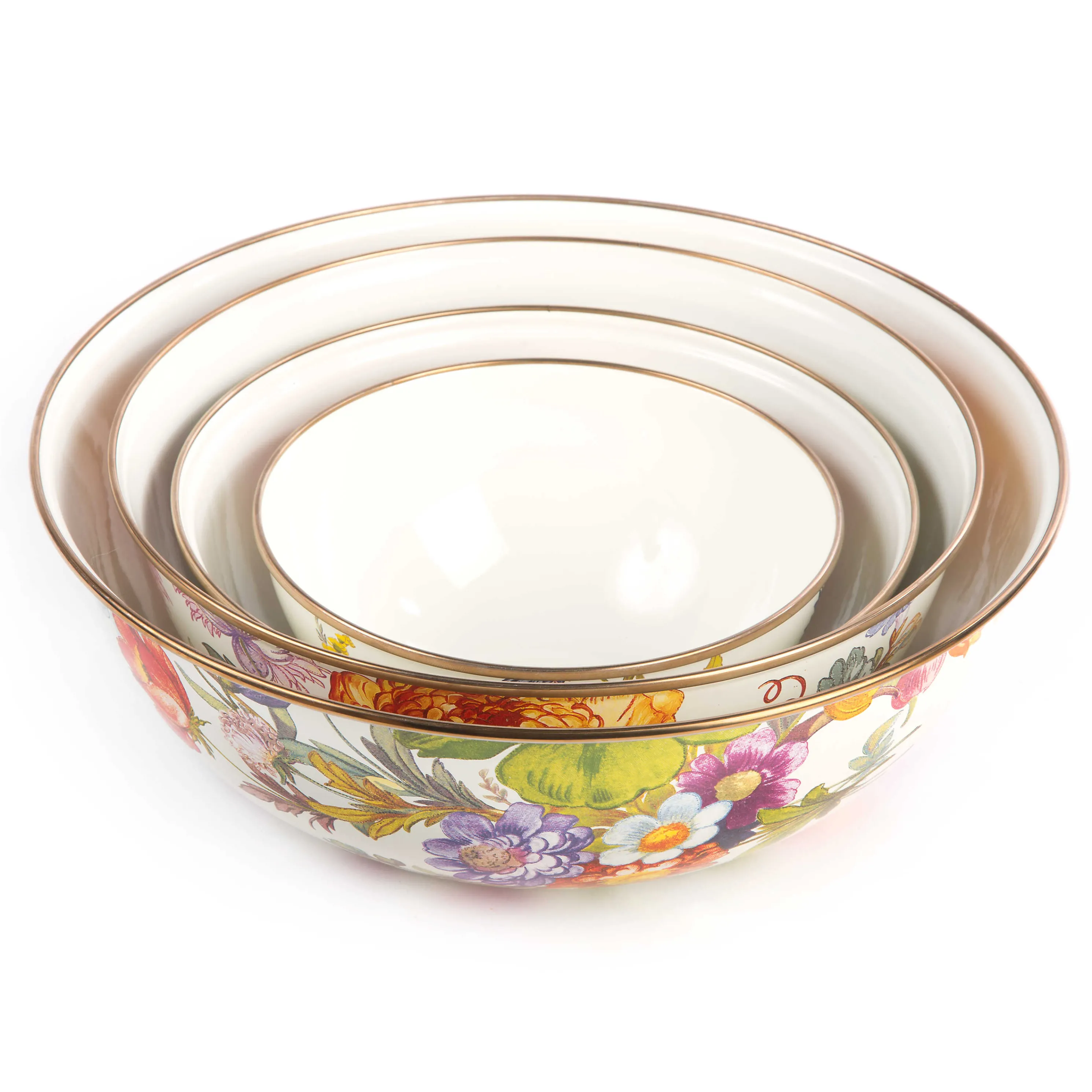 Flower Market Small Everyday Bowl - White